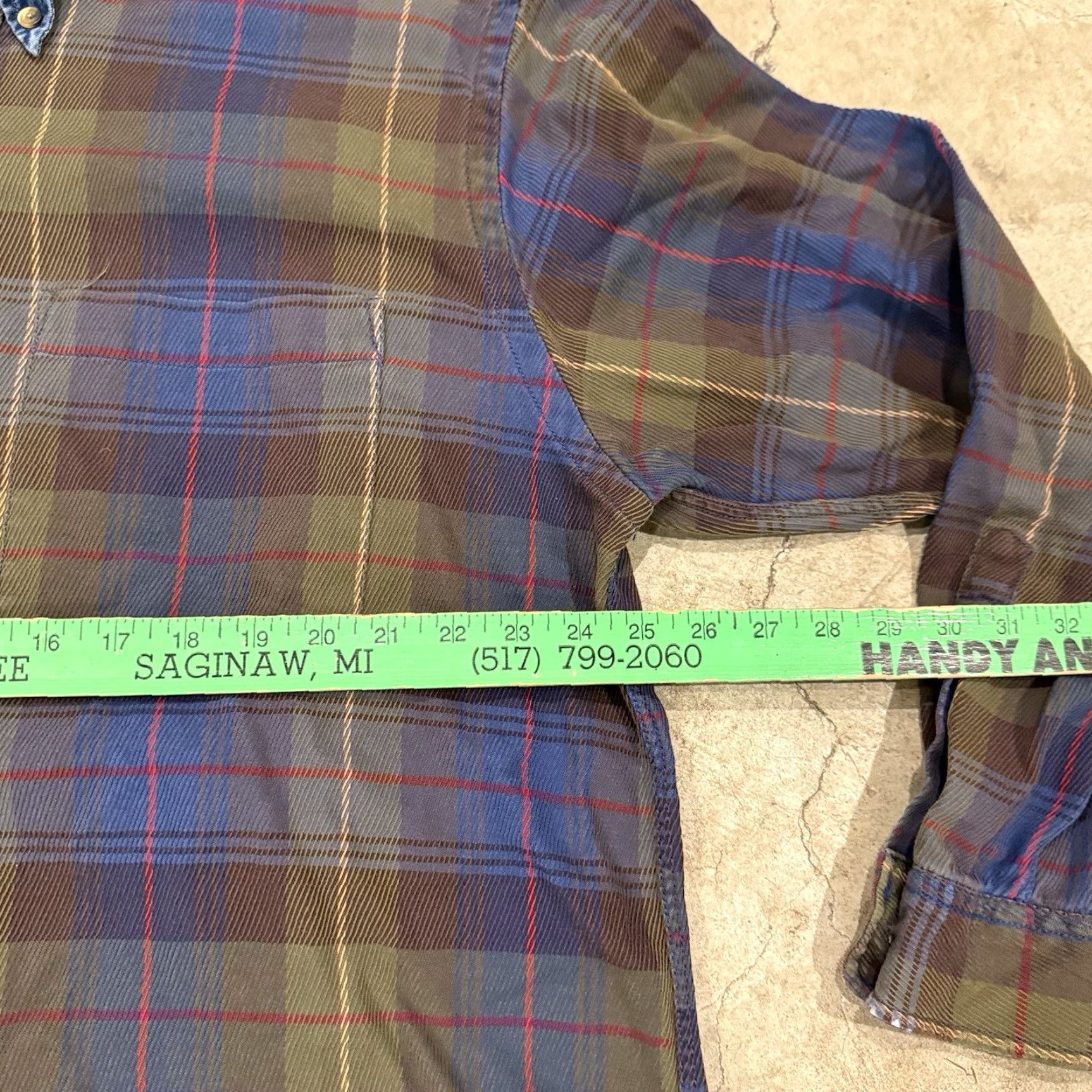 Nautica VINTAGE Nautica Plaid Button-Up Denim Collar Mens XL USA Made Preppy Size US XL / EU 56 / 4 - 5 Thumbnail
