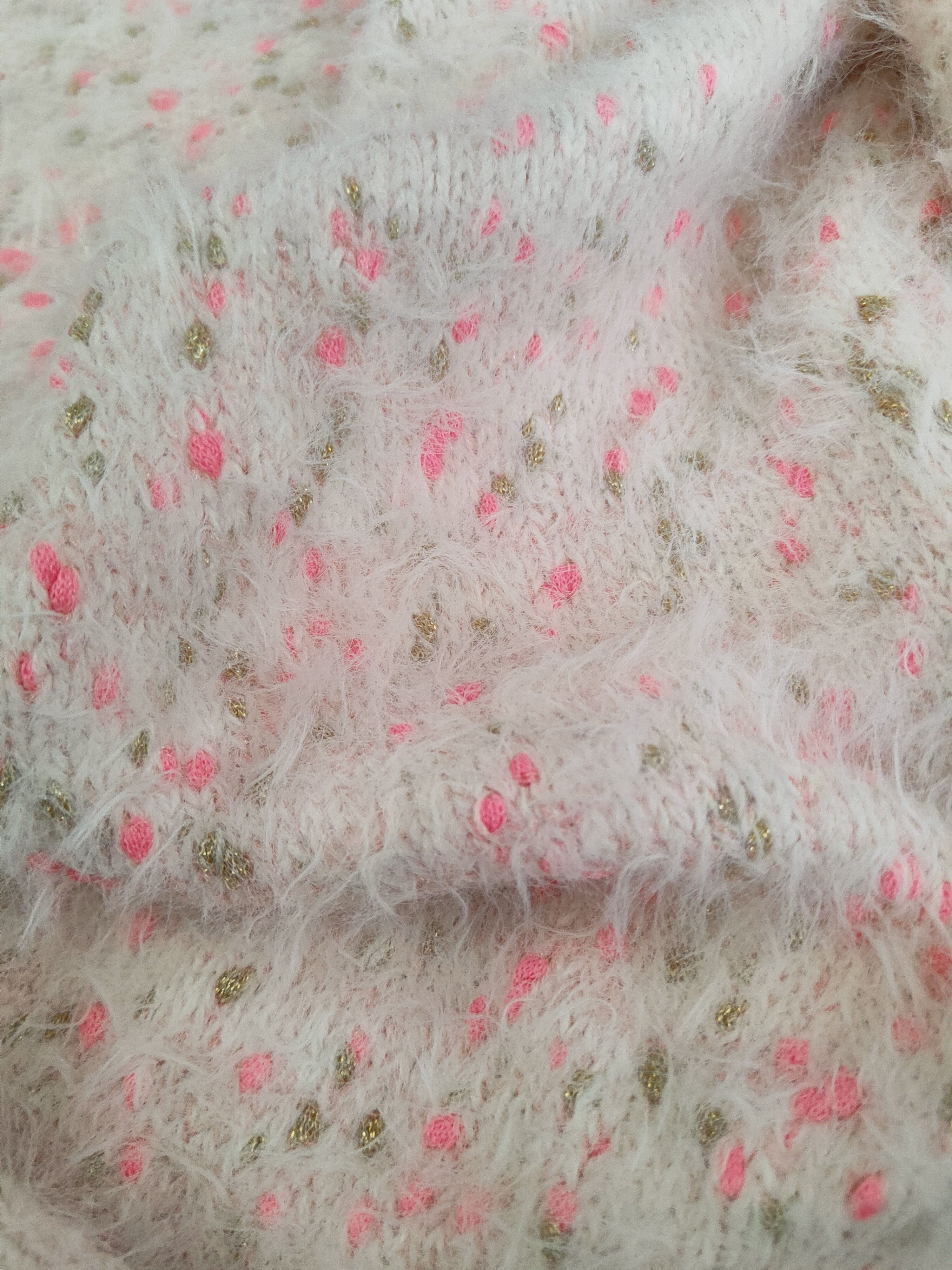 Japanese Brand DL Moririn Pink Fur Mohair Knitwear Cardigan #46-172 Size S / US 4 / IT 40 - 10 Thumbnail