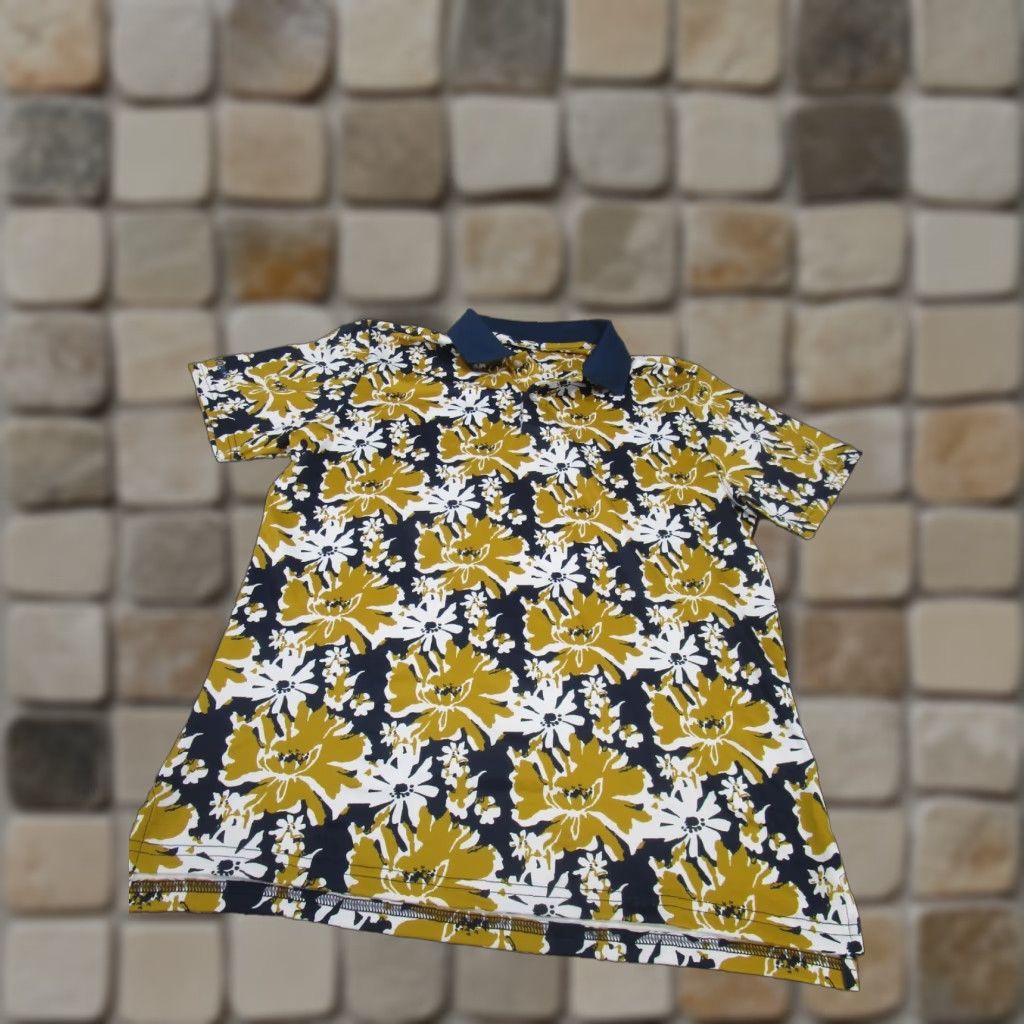 Bonobos Bonobos Polo Shirt Mens M Navy Blue Floral Stretch Slim Golf Adult Polo Shirt M Blue Floral 60s 70s Mens Size US M / EU 48-50 / 2 - 1 Thumbnail