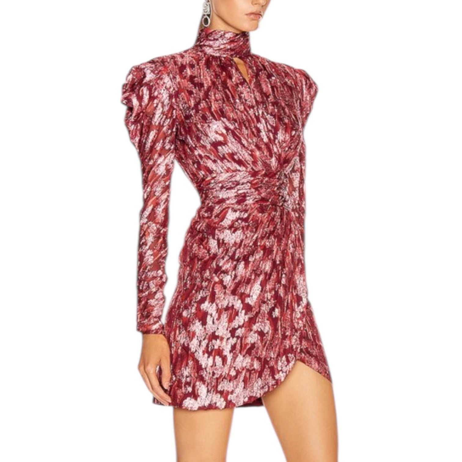 Jonathan Simkhai Jonathan Simkhai Mock Neck Jacquard Metallic Mini Dress 4 Size S / US 4 / IT 40 - 3 Thumbnail