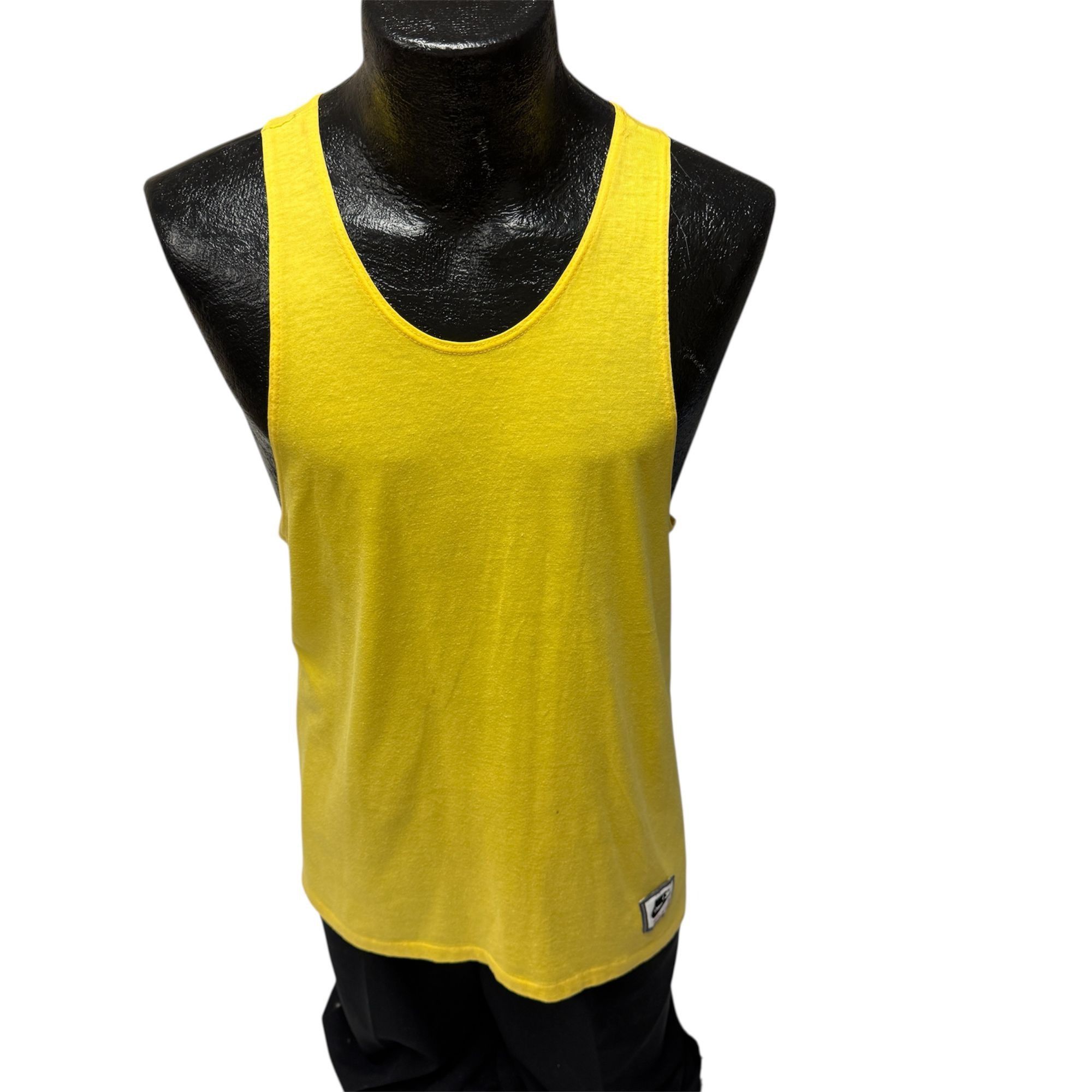 Nike 80's Nike Red Tag Athletic LOGO YELLOW 50/50 Muscle Tank Top Size US XL / EU 56 / 4 - 2 Thumbnail