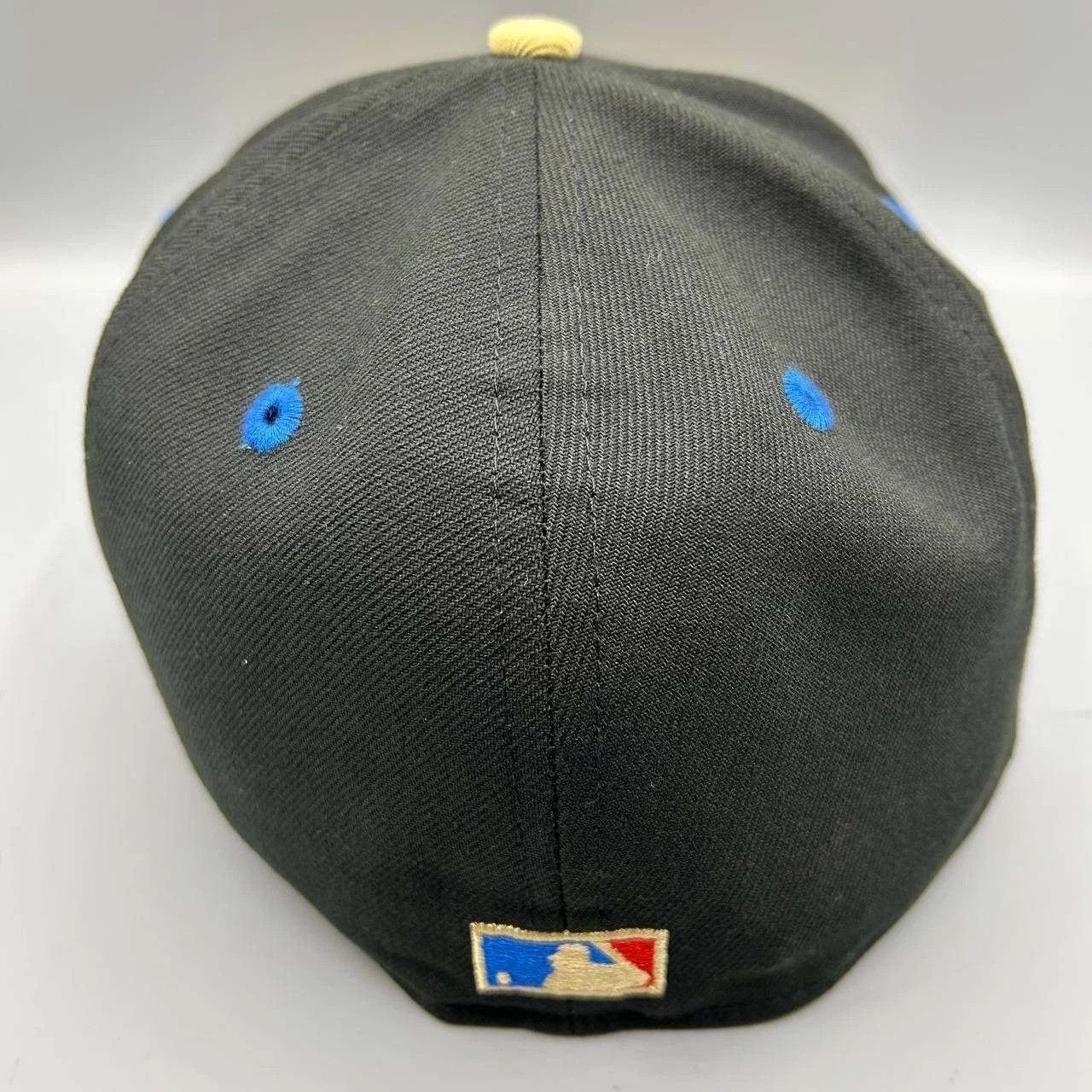New Era Los Angeles LA Dodgers Hat Men 7 3/8 Black Yellow MLB Fitted Size ONE SIZE - 5 Thumbnail