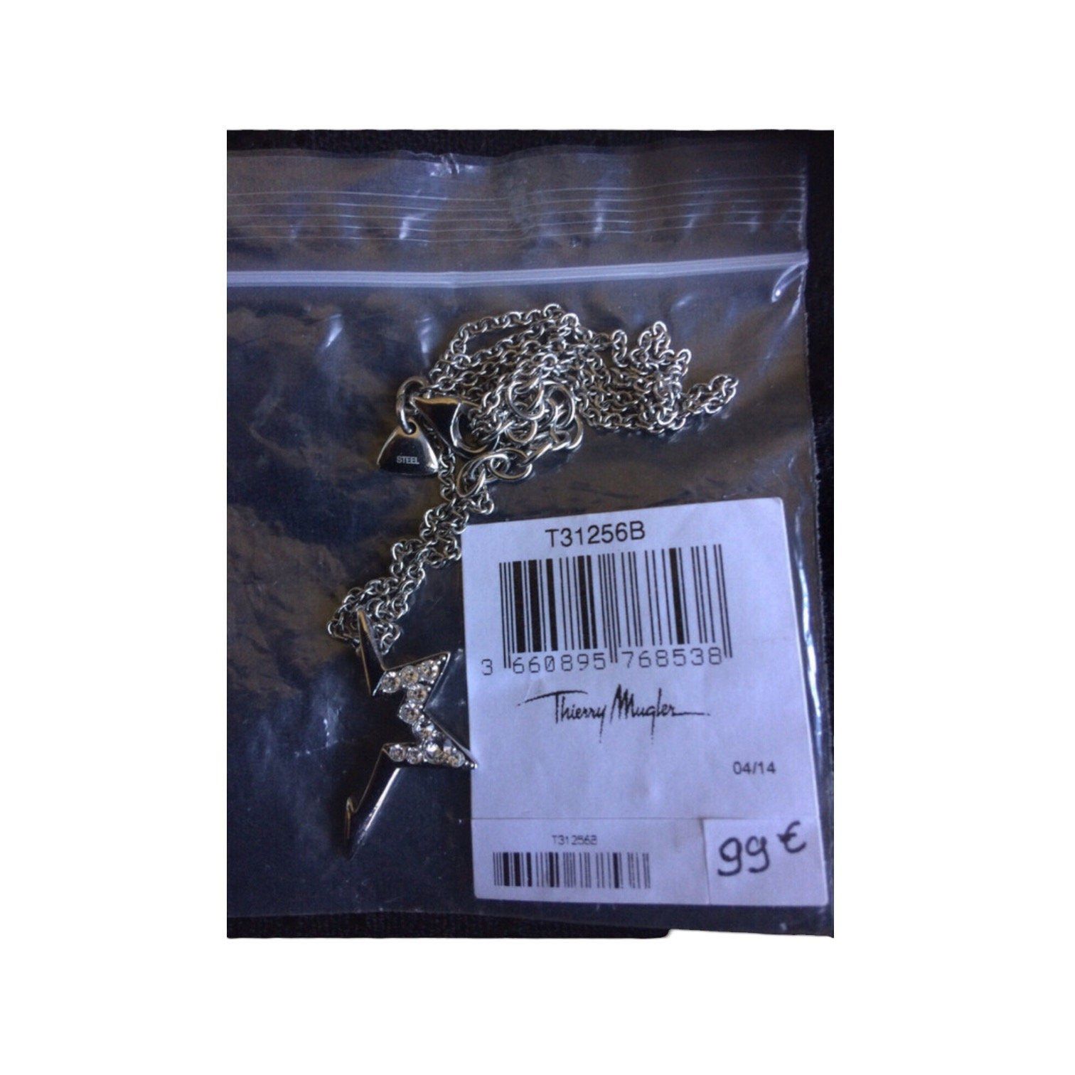 Thierry Mugler The Thierry Mugler Halved Black Rhinestones Necklace Size ONE SIZE - 3 Thumbnail