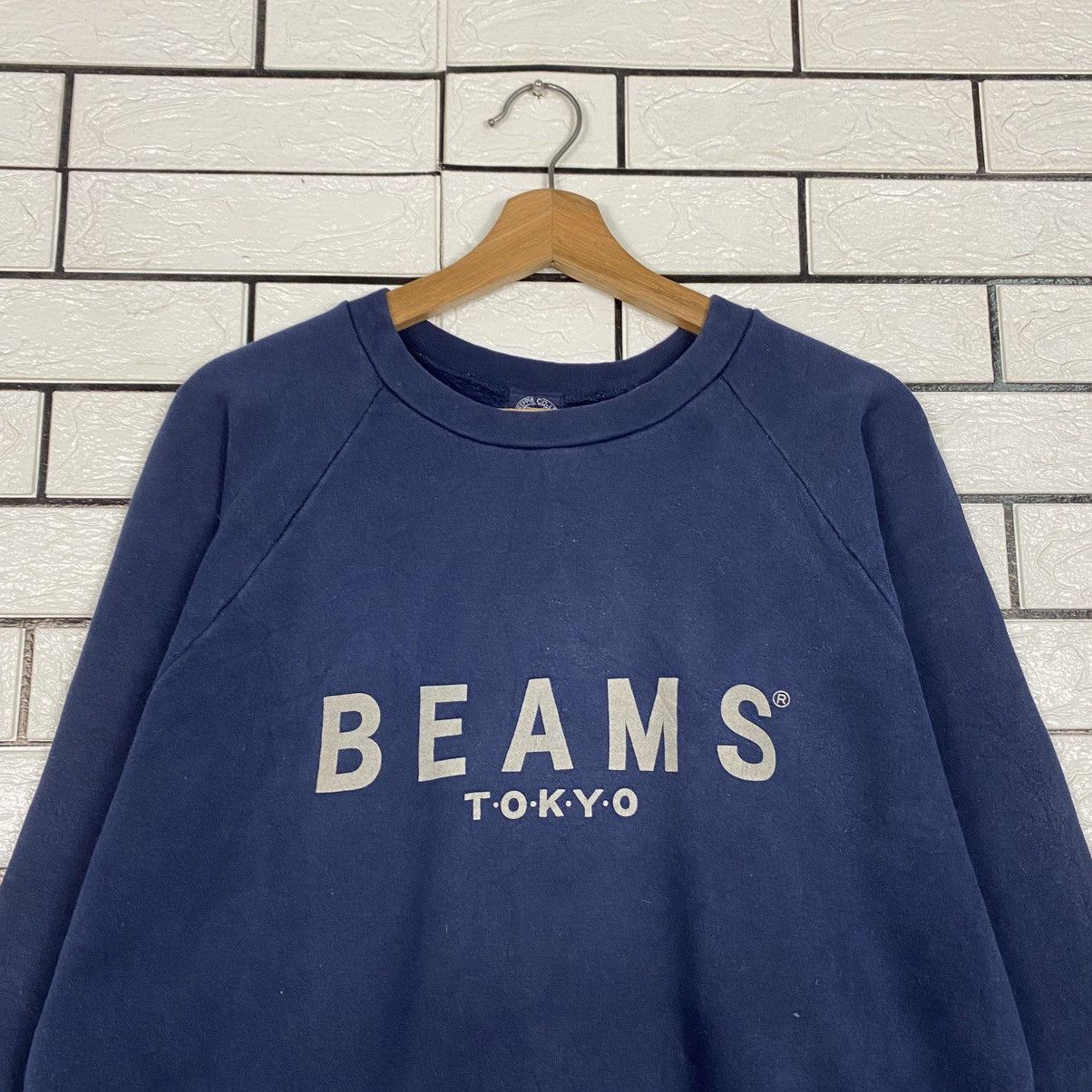 Issey Miyake Vintage Indigo Sweatshirt Beams Tokyo Big Logo Size US L / EU 52-54 / 3 - 4 Thumbnail