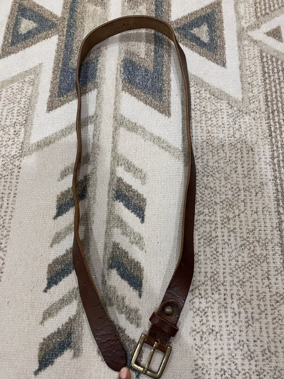 Leather Japanese Brand Leather Buckle Belt Size ONE SIZE - 6 Thumbnail