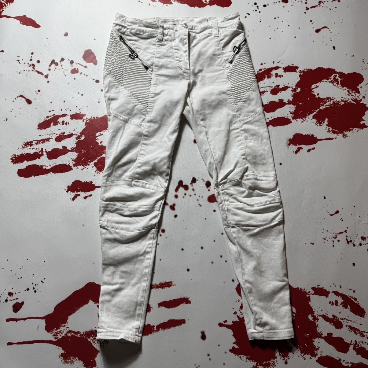 Balmain × Pierre Balmain vintage pierre balmain biker jeans skinny y2k Size 26" / US 2 / IT 38 - 1 Thumbnail