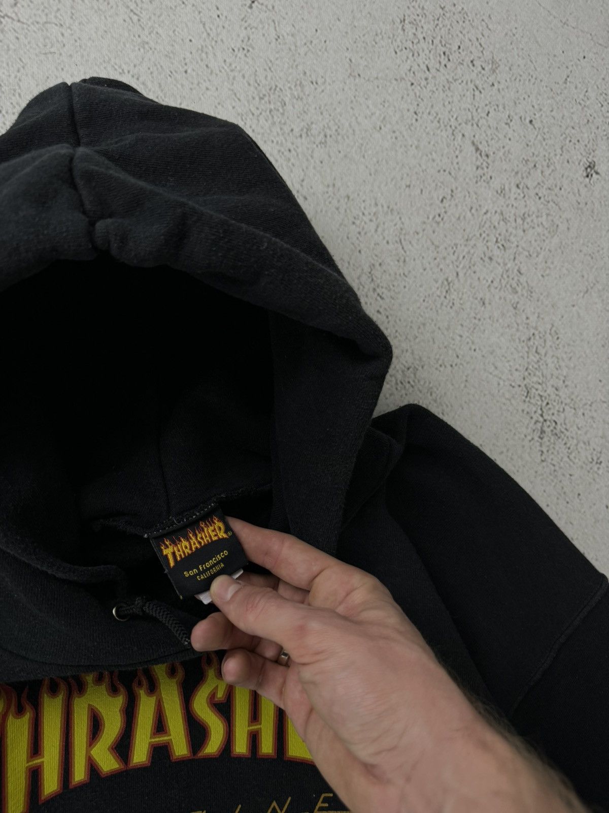 Santa Cruz Skateboards × Thrasher Thrasher Vintage California 90s Made in USA Hoodie Size US L / EU 52-54 / 3 - 5 Thumbnail