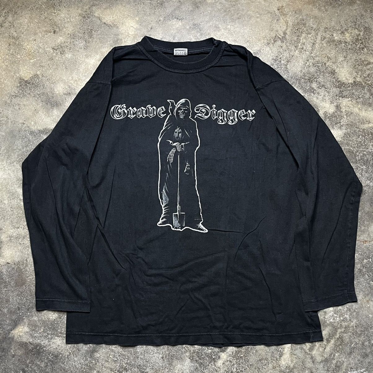 Vintage vintage grave digger longsleeve band tshirt Size US XL / EU 56 / 4 - 1 Thumbnail