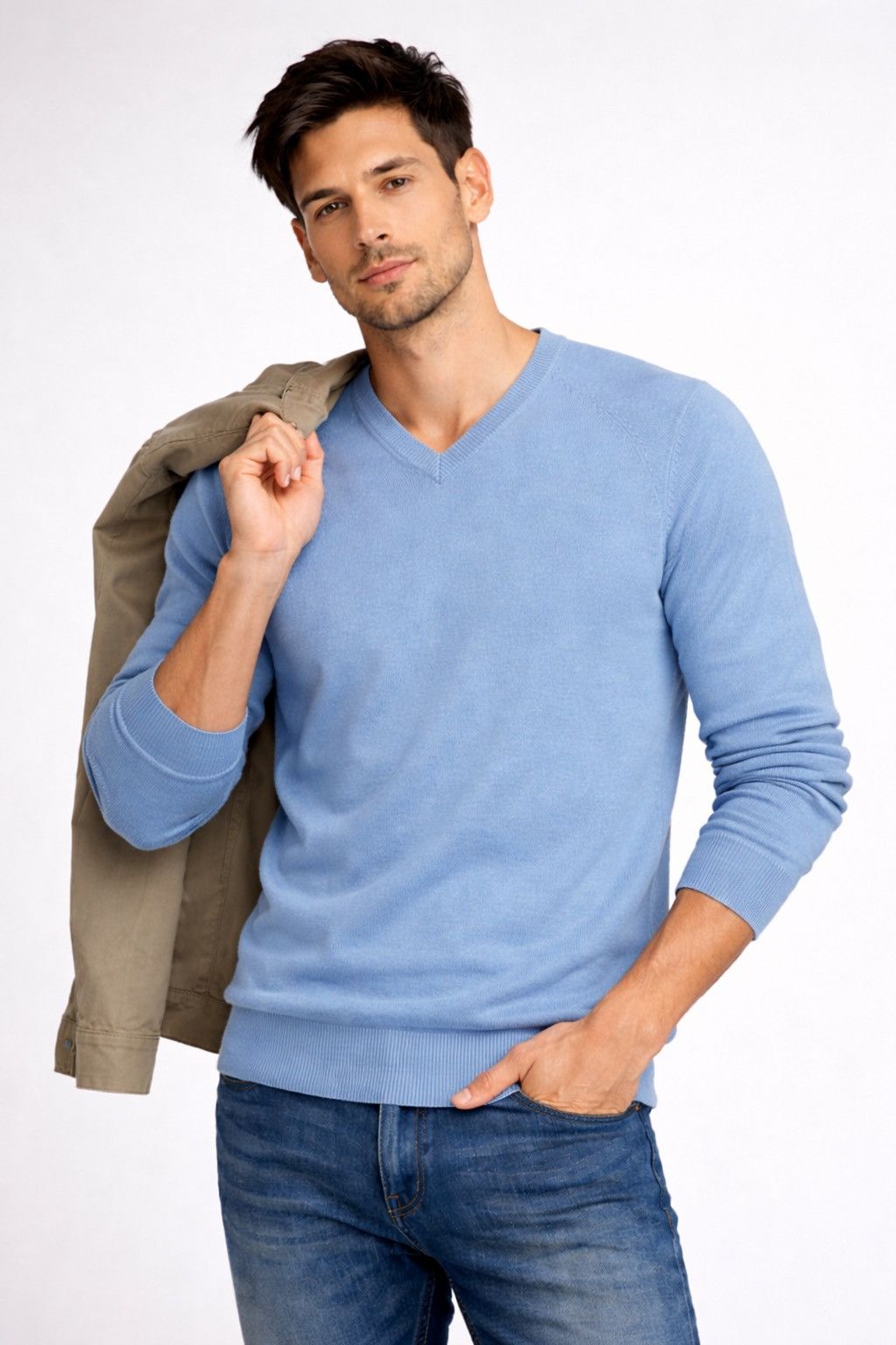 1901 1901 100% Cashmere light Blue Crewneck Sweater (Size M) Size US M / EU 48-50 / 2 - 1 Thumbnail