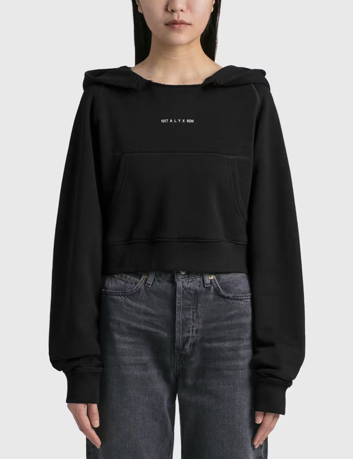 1017 ALYX 9SM o1mle1224 Logo Cropped Sweatshirt & Hoodie in Black Size XS / US 0-2 / IT 36-38 - 1 Thumbnail