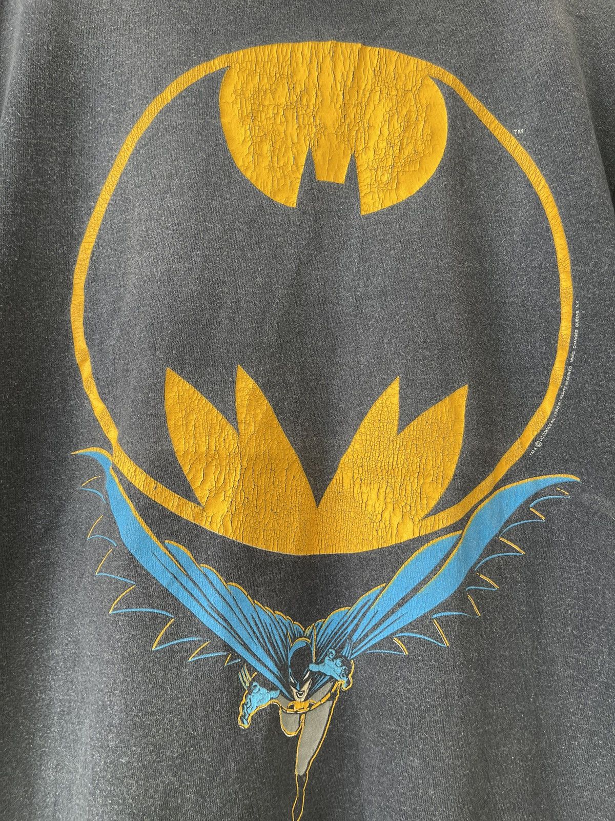 DC Comics × Vintage 1988 Vintage Batman Logo T Shirt Size US M / EU 48-50 / 2 - 3 Thumbnail