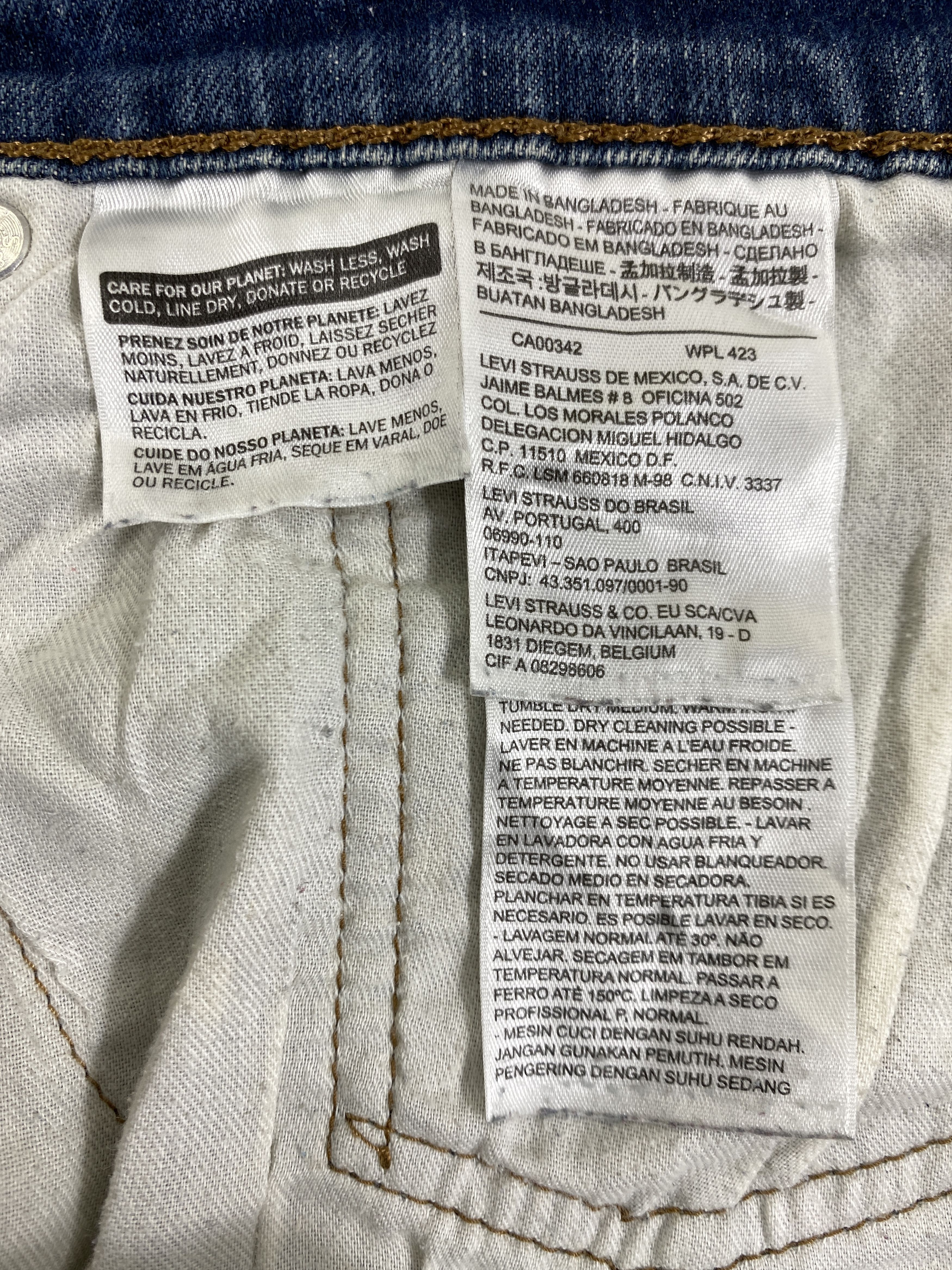 Levi's Blue Levi's 514 Distressed Denim 35 x 25 -JN113 Size US 35 - 9 Thumbnail