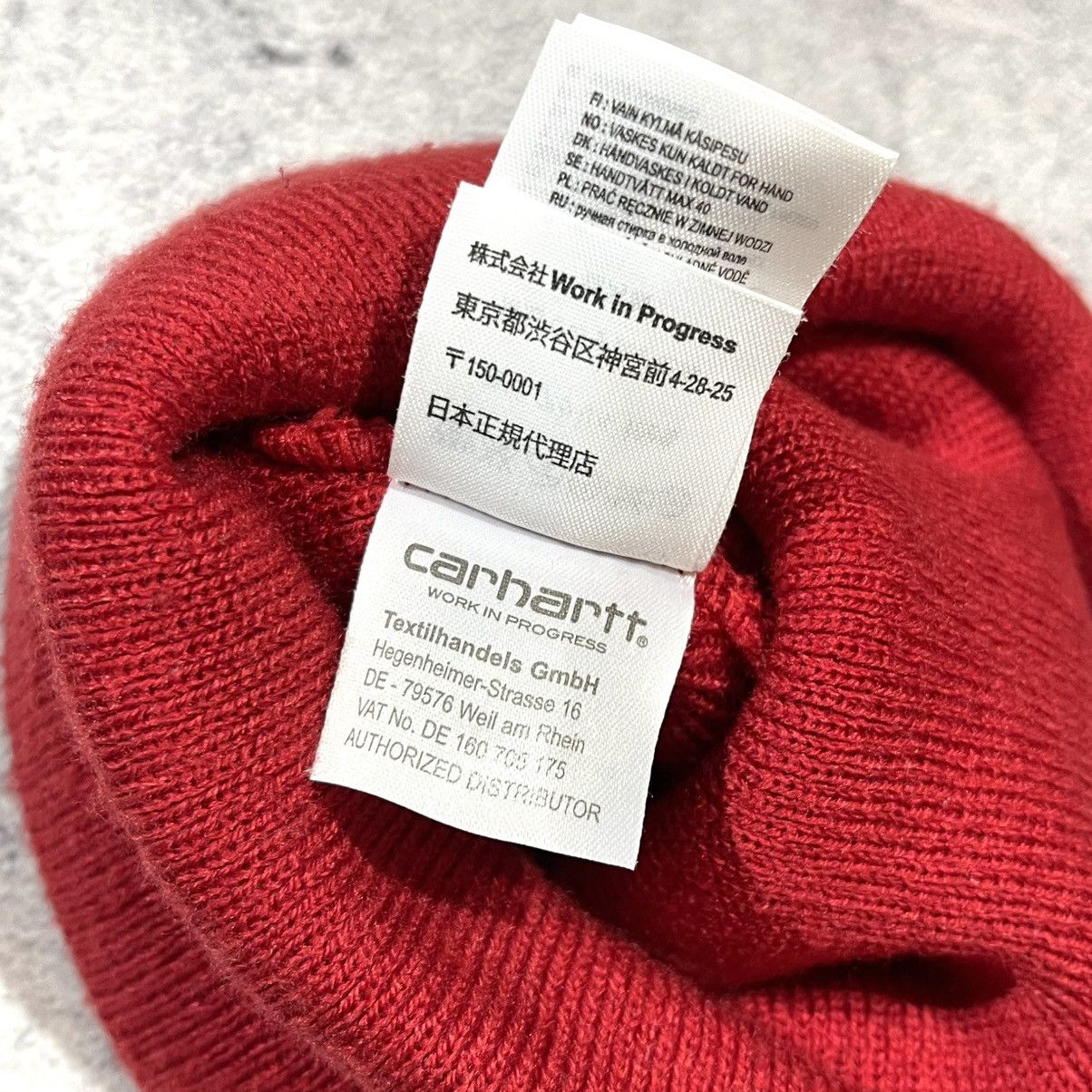 Carhartt Carhartt Red Acrylic Watch Hat Beanie Size ONE SIZE - 6 Thumbnail