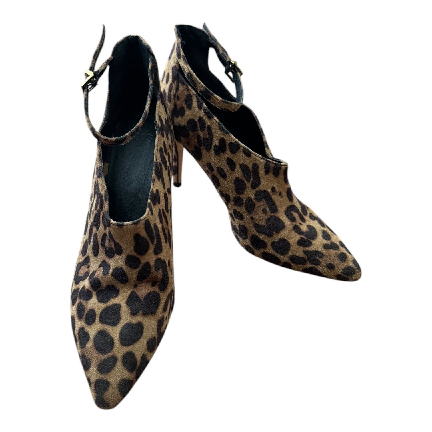 Asos Leopard print ankle straps, stiletto heel low cut booties 5 Size US 5 / IT 35 - 11 Thumbnail