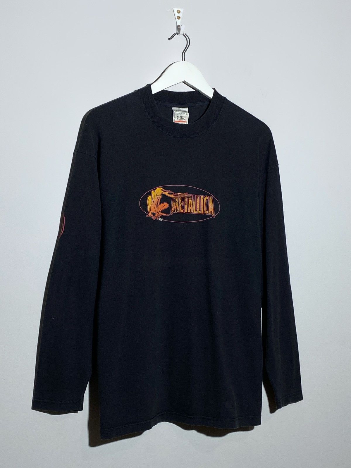 Metallica Vintage 90s Metallica Screen Stars Tag Long Sleeve Flame Size US L / EU 52-54 / 3 - 1 Thumbnail