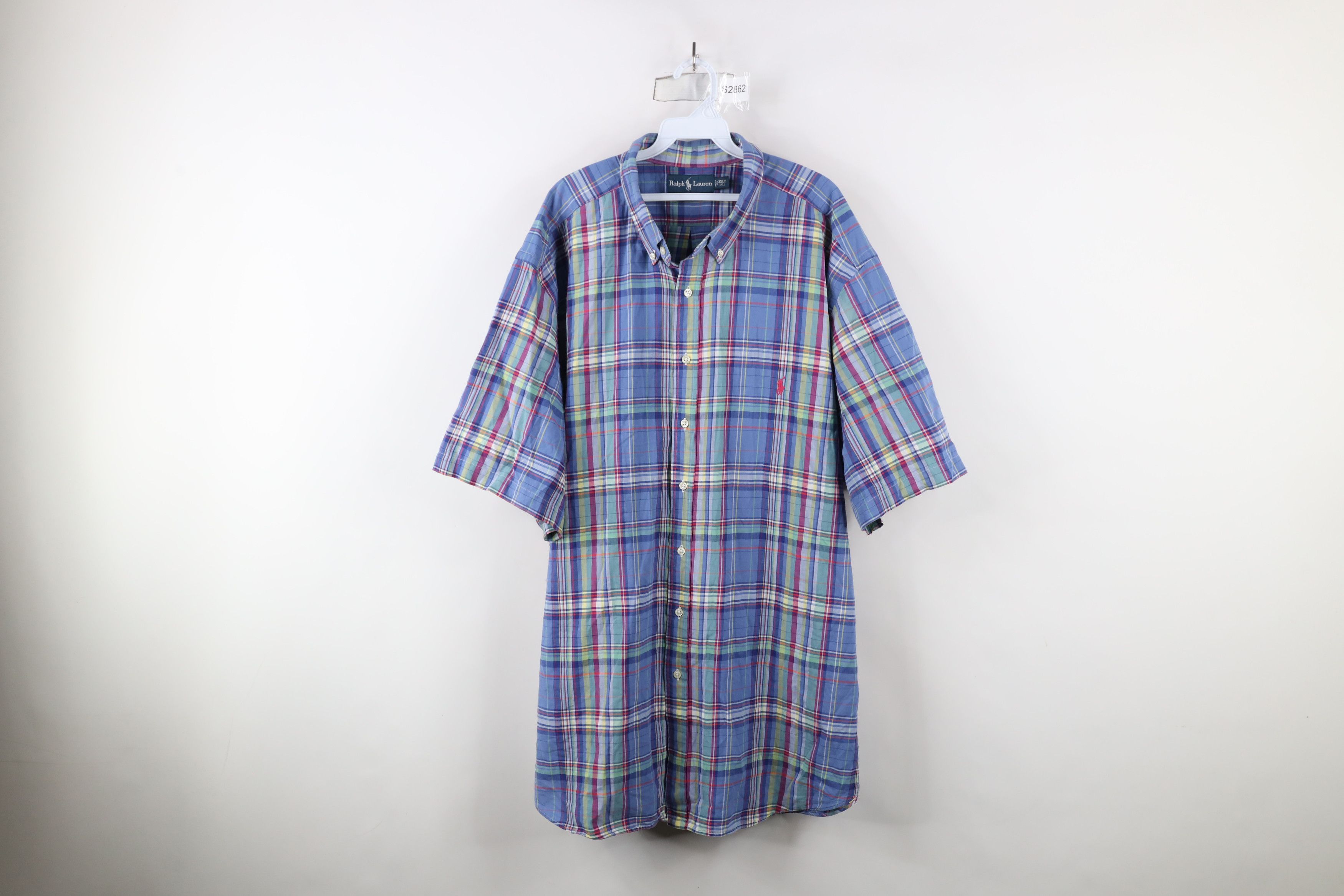Polo Ralph Lauren Vintage 90s Ralph Lauren Plaid Button Down Shirt Cotton Size US XXL / EU 58 / 5 - 1 Thumbnail