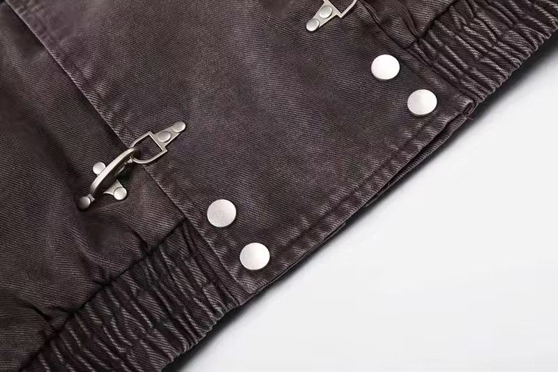 Japanese Brand Japanese Designer Washed Buckle Y2k Hooded Jacket Size US L / EU 52-54 / 3 - 6 Thumbnail