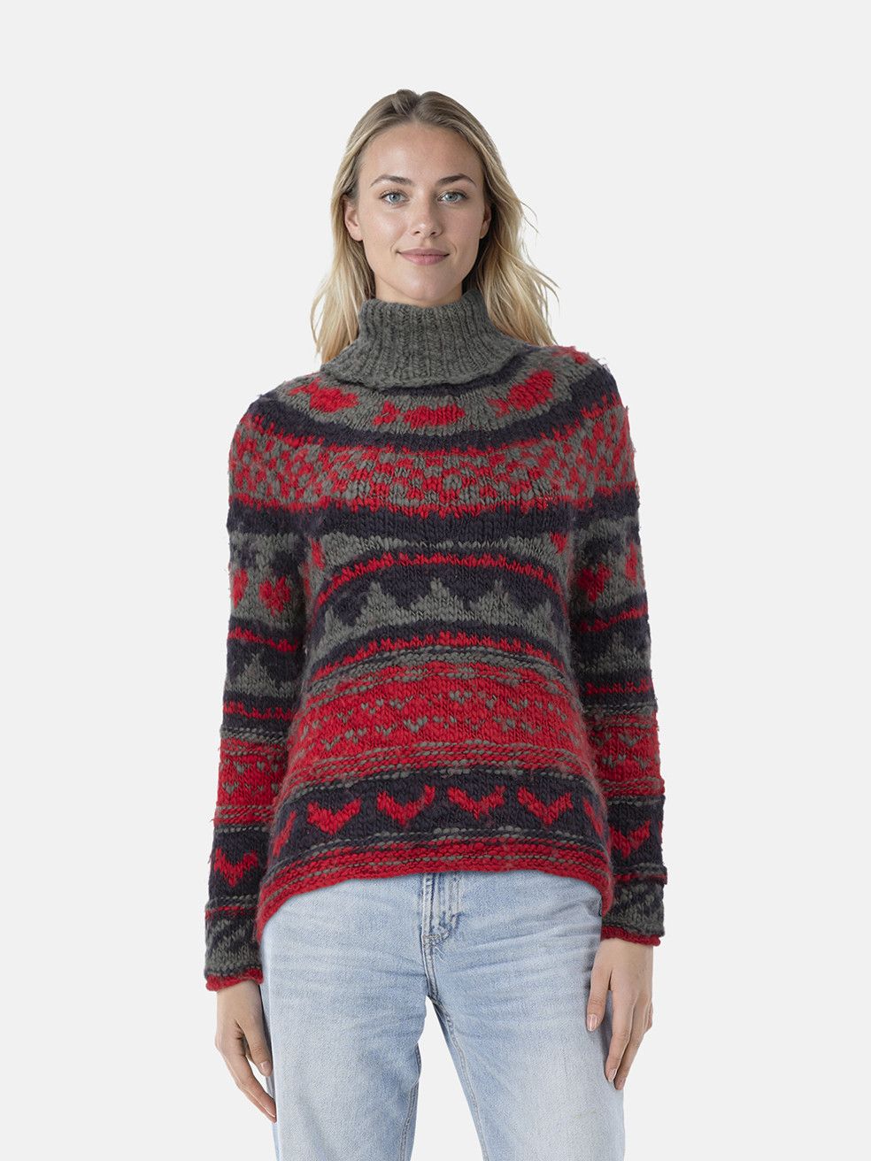 Moncler Abstract Wool Knit Turtleneck Jumper Size M / US 6-8 / IT 42-44 - 1 Thumbnail