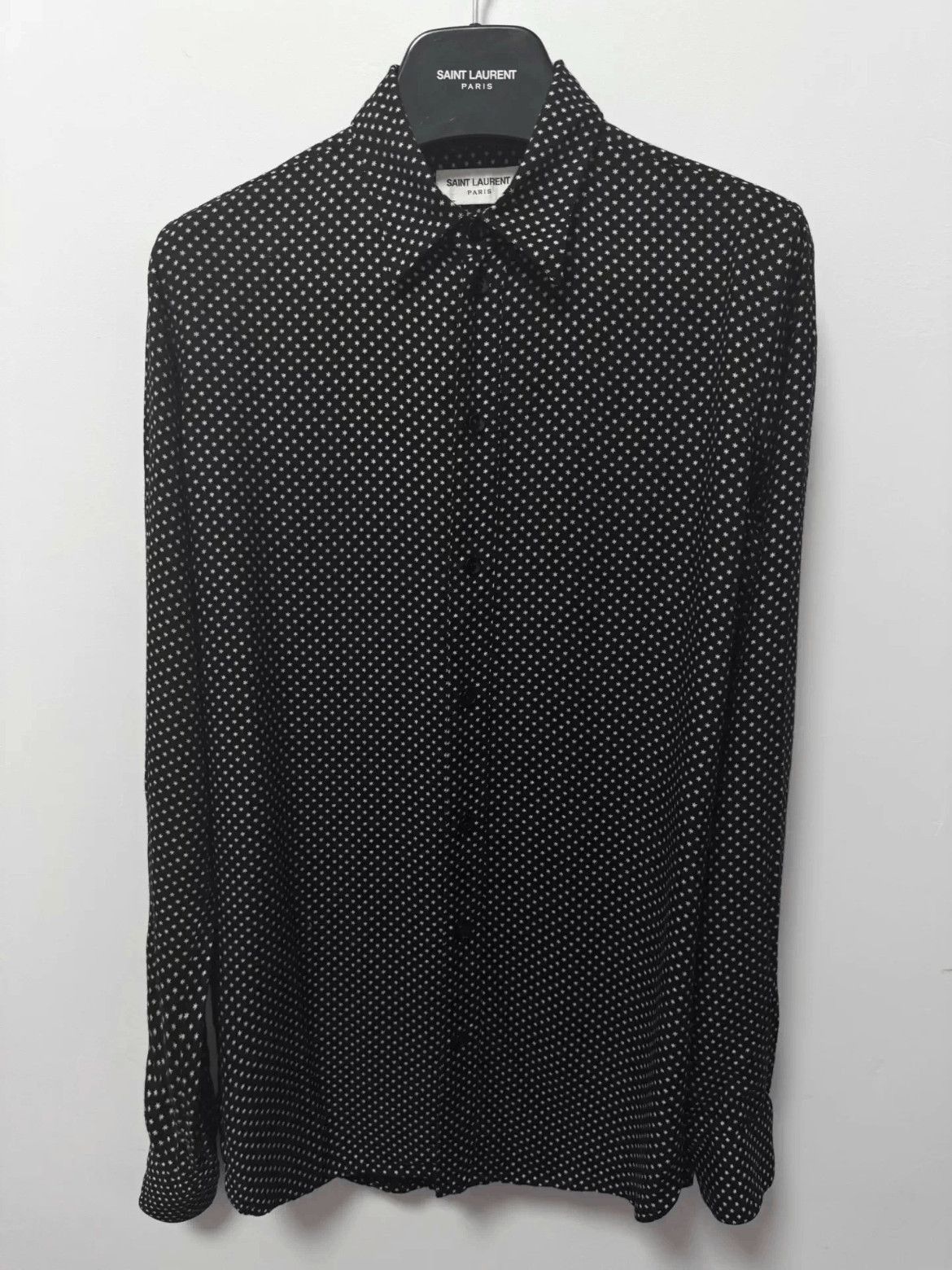 Saint Laurent Paris Sz 37 Saint Laurent Paris by Hedi 16AW Star Shirt-2508 Size US S / EU 44-46 / 1 - 1 Thumbnail