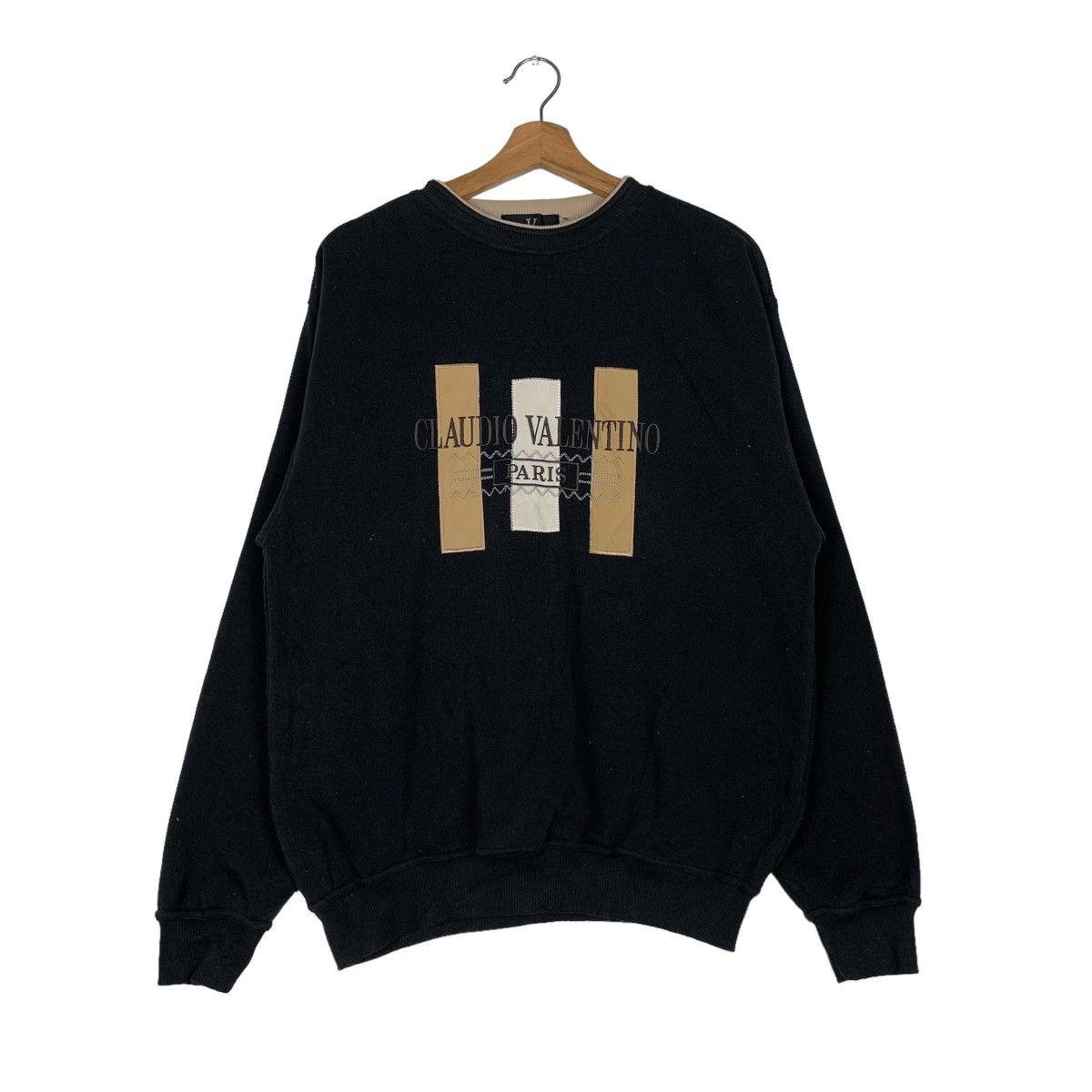 Gianni Valentino CLAUDIO VALENTINO PARIS Big Logo Sweatshirts #0763-C35 Size US M / EU 48-50 / 2 - 1 Thumbnail