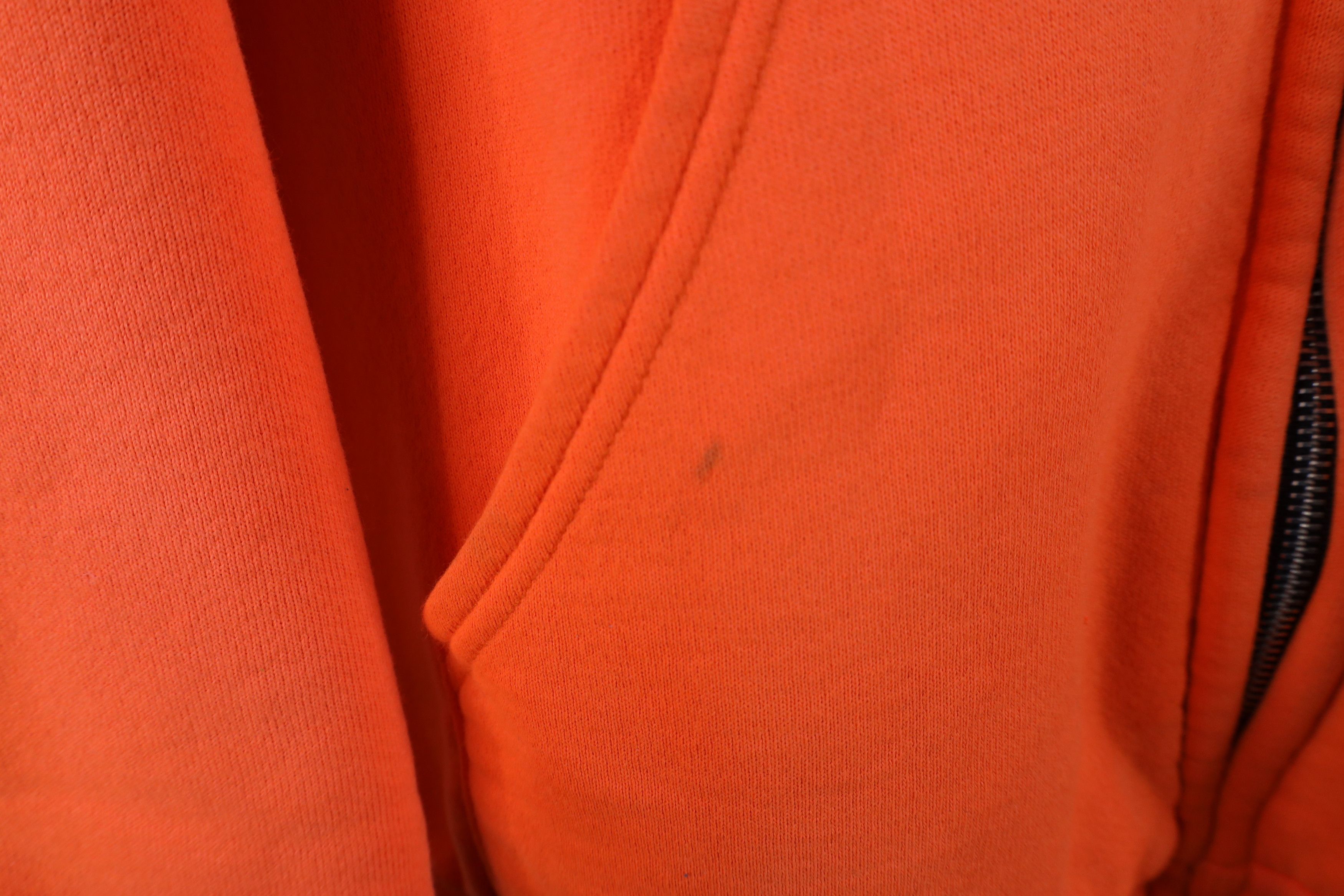 Vintage Vintage 90s Streetwear Full Zip Hoodie Blaze Orange USA Size US XXL / EU 58 / 5 - 5 Thumbnail