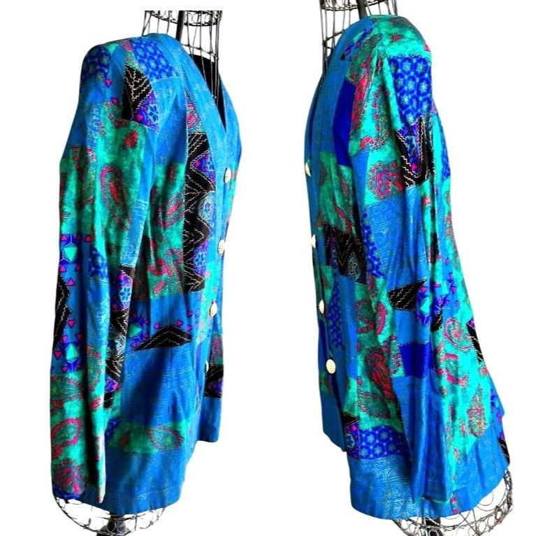 Designer × Vintage VTG Lady Carol New York Suit 18 Two Piece Tailored Abstract Size XXL / US 16-18 / IT 52-54 - 9 Thumbnail