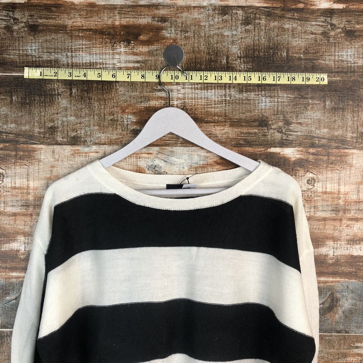 Homespun Knitwear × LOWRYS FARM A Part Of Lowyrs White Black stripe Knitwear #A1795 Size US M / EU 48-50 / 2 - 4 Thumbnail