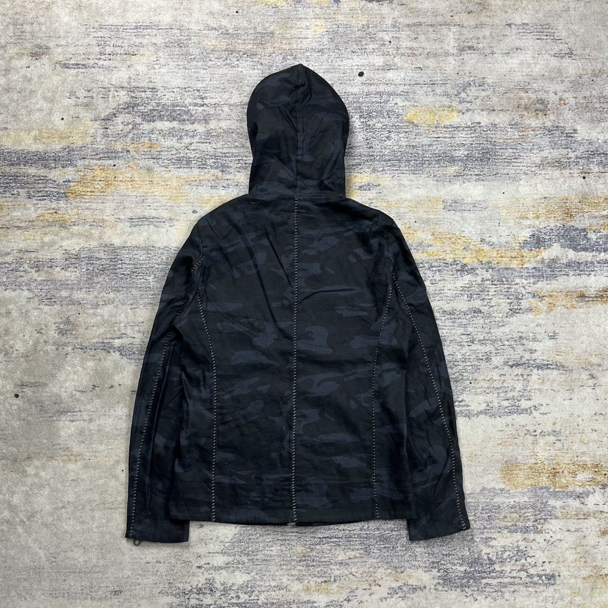 Isamu Katayama Backlash × Japanese Brand Cherry sunburst avant garde scar stitch camouflage jacket Size US S / EU 44-46 / 1 - 2 Thumbnail