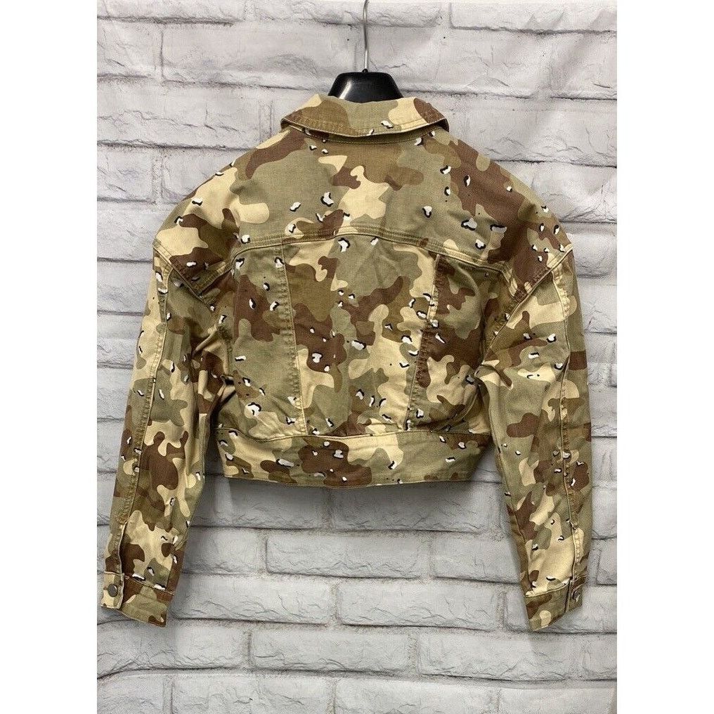 Vintage NXP Nana And Pasadena Denim Crop Camouflage Jacket Small Size S / US 4 / IT 40 - 3 Thumbnail