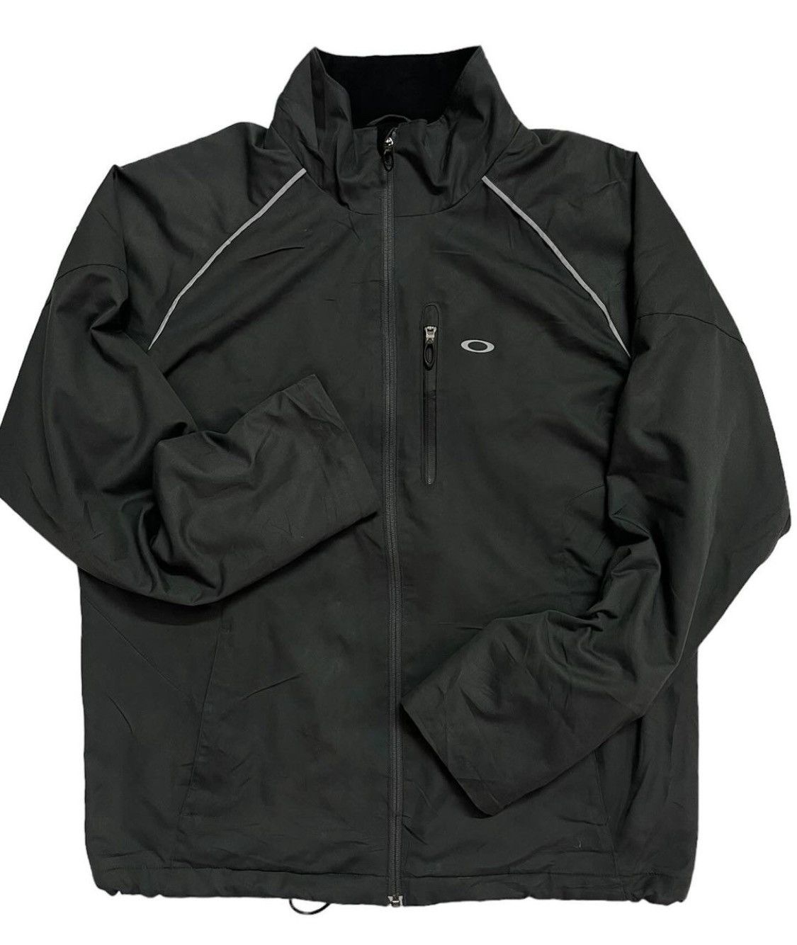 image of Oakley Reflective Logo Light Jacket in Grey, Men's (Size Medium)