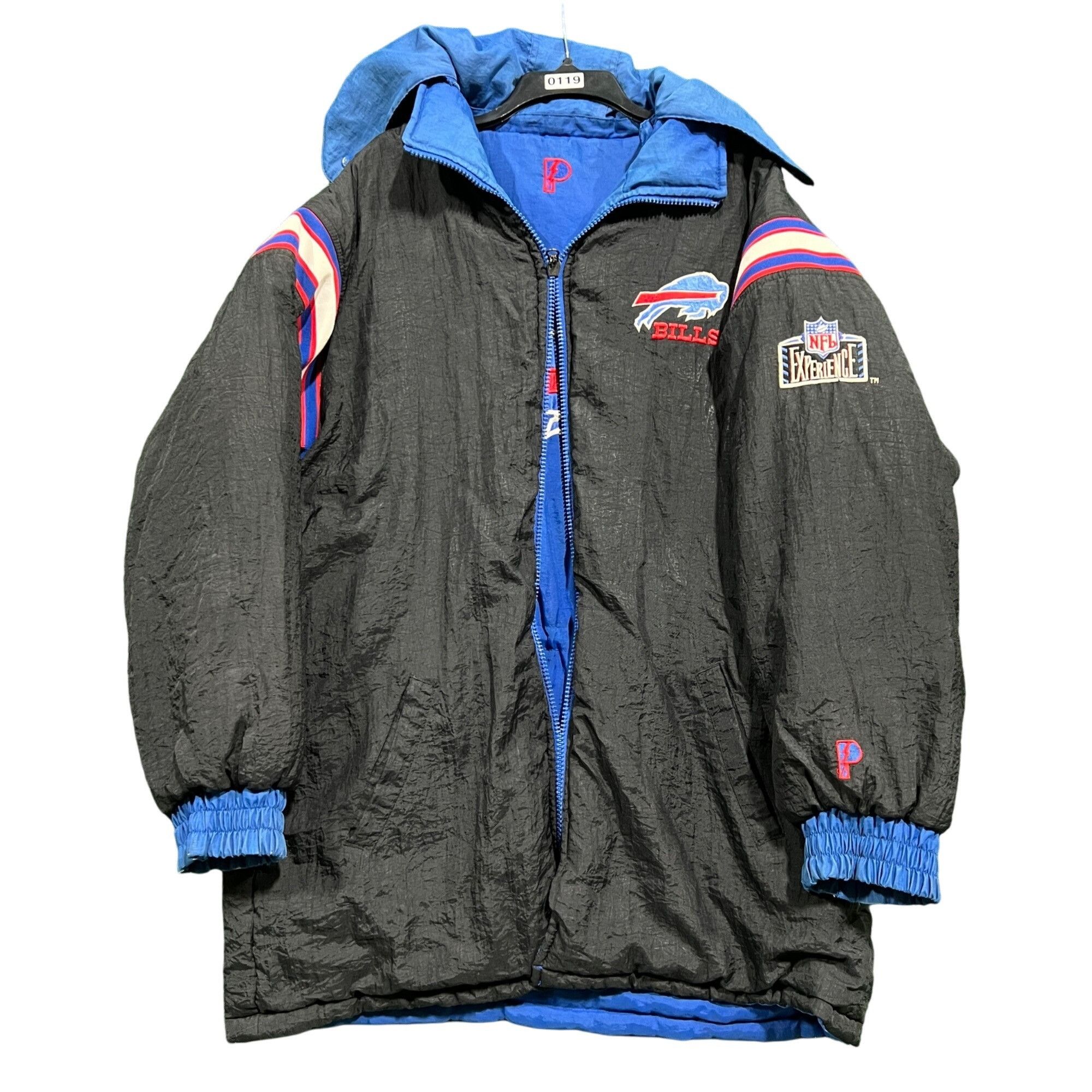 Image of Vintage Buffalo Bills Pro Player Reversible Jacket Size XL in Black, Men's