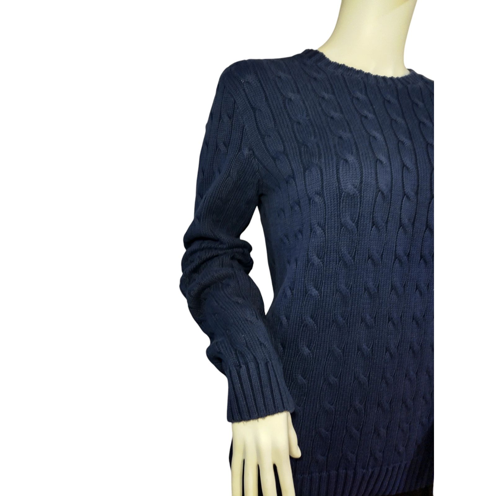 Ralph Lauren Ralph Lauren Sweater Women's Sz Lg Navy Blue Long Sleeve Size L / US 10 / IT 46 - 4 Thumbnail
