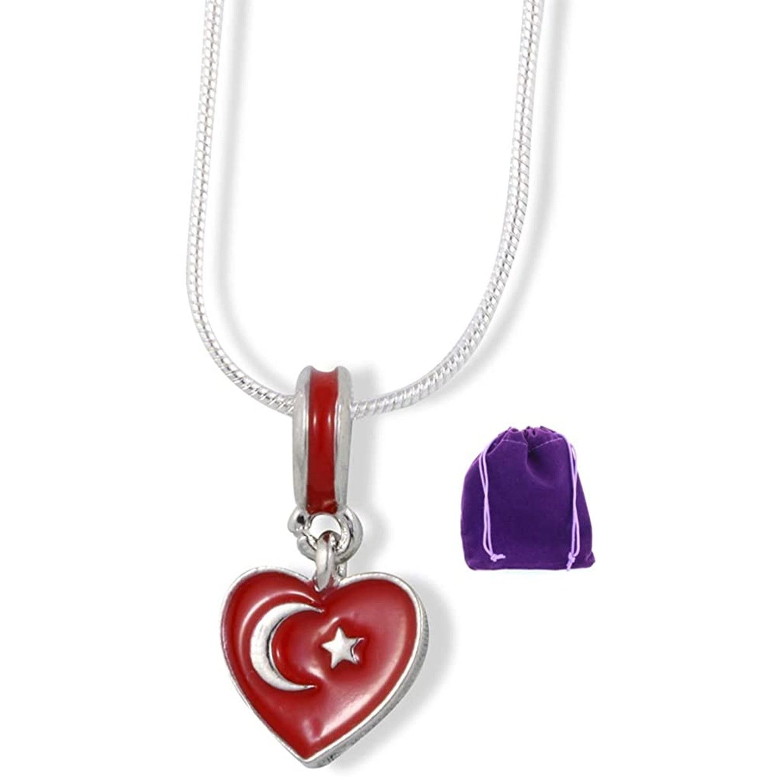 & Other Stories Turkish Flag Charm Snake Chain Necklace Size ONE SIZE - 1 Thumbnail