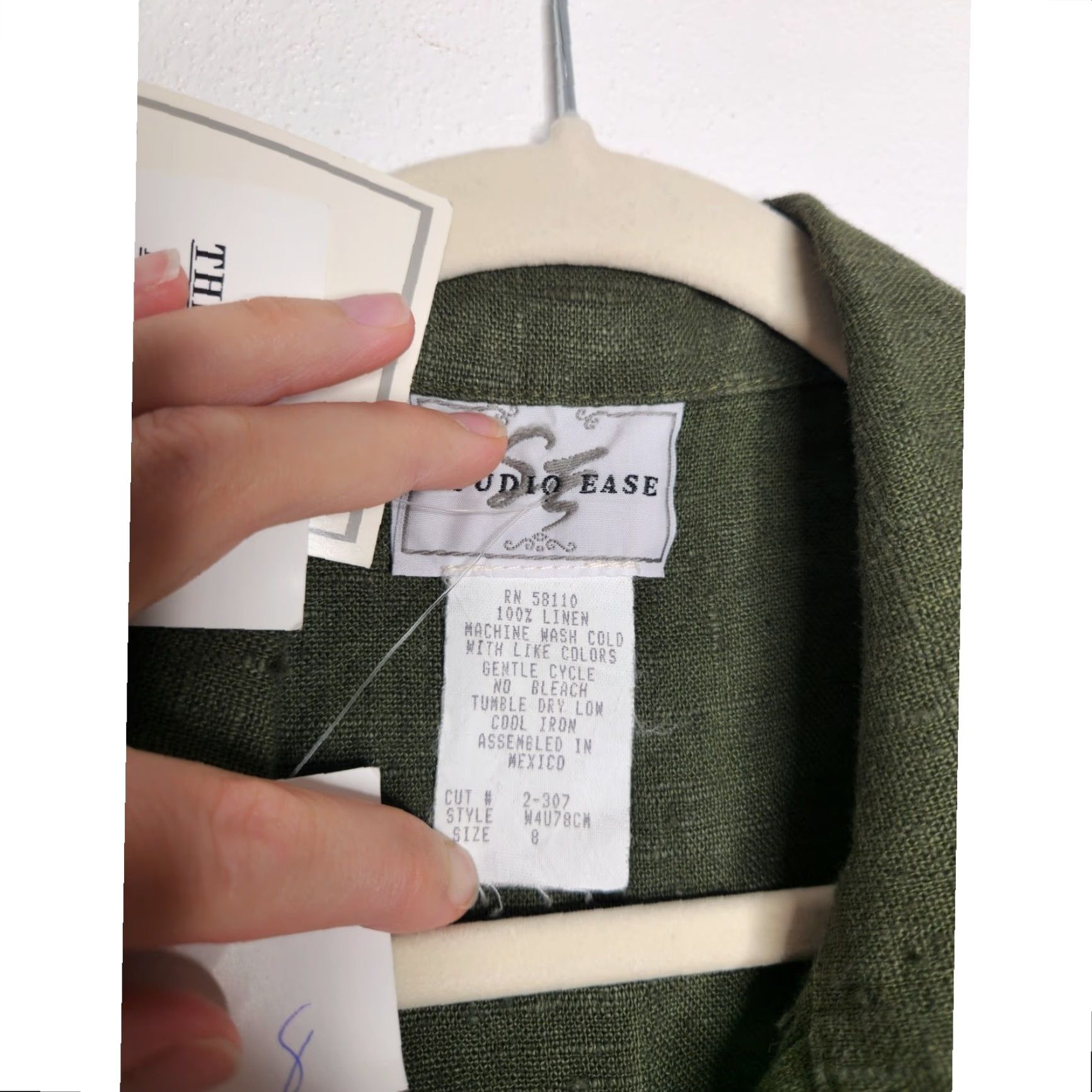 Vintage VINTAGE Studio Ease Shirt Womens 8 Green NWT Crop Button Tank Renaissance Fairy Whimsy Size M / US 6-8 / IT 42-44 - 5 Thumbnail