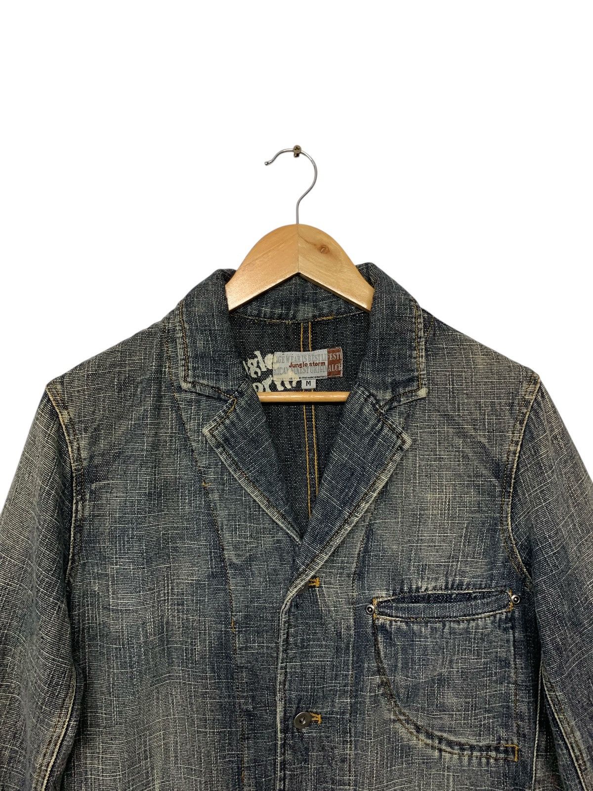 Japanese Brand Rare Jungle Storm Denim Chore Jacket Button Ups Size US M / EU 48-50 / 2 - 5 Thumbnail