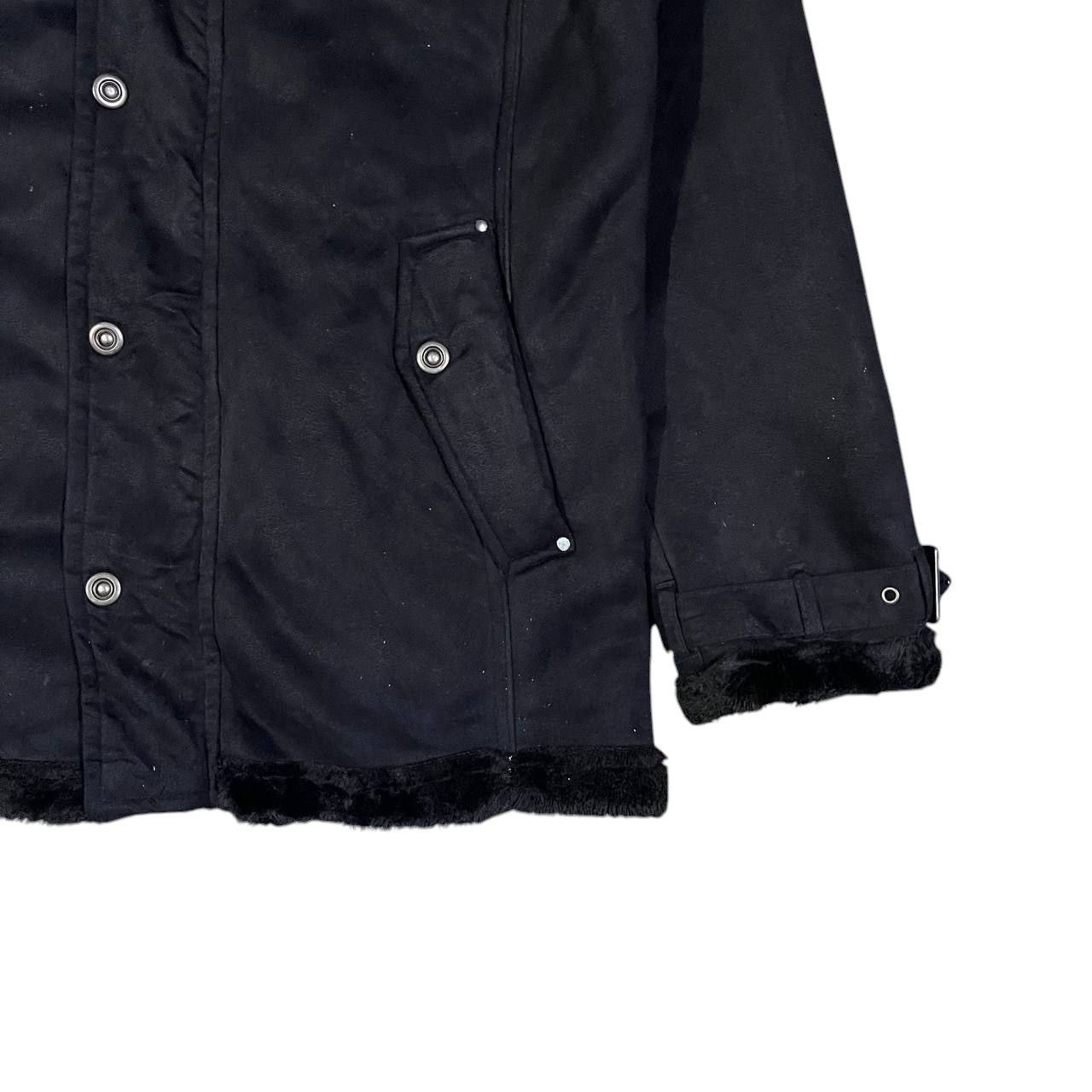 If Six Was Nine Vintage Gilevans Suede Fur Hooded Jacket Size US L / EU 52-54 / 3 - 4 Thumbnail