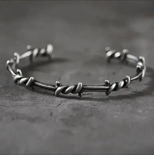 Other Silver Color Thorns Bangle Bracelet Size ONE SIZE - 1 Thumbnail