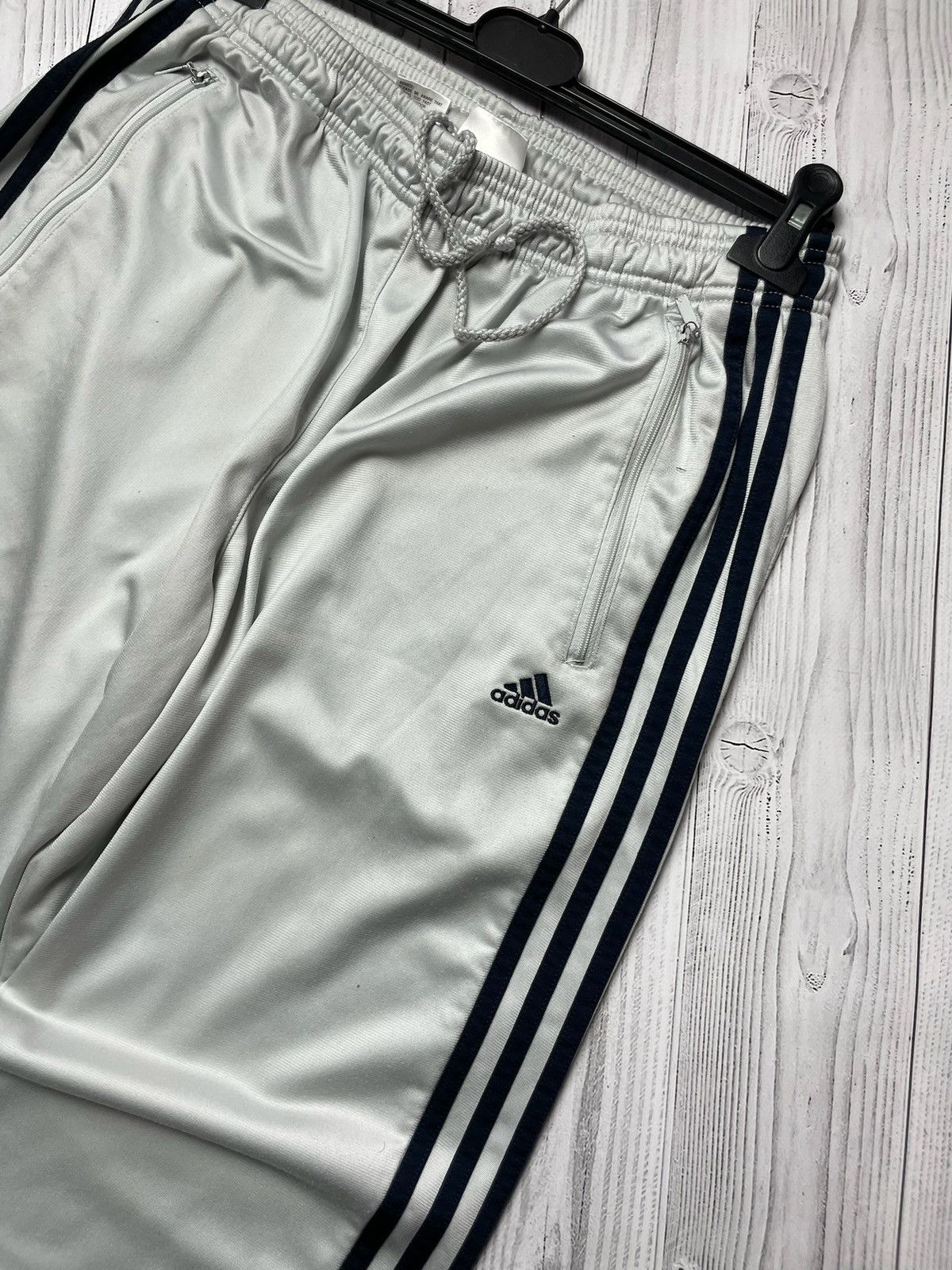 Other Vintage adidas pants Y2K drill joggers size M silver rare Size US 32 / EU 48 - 2 Thumbnail