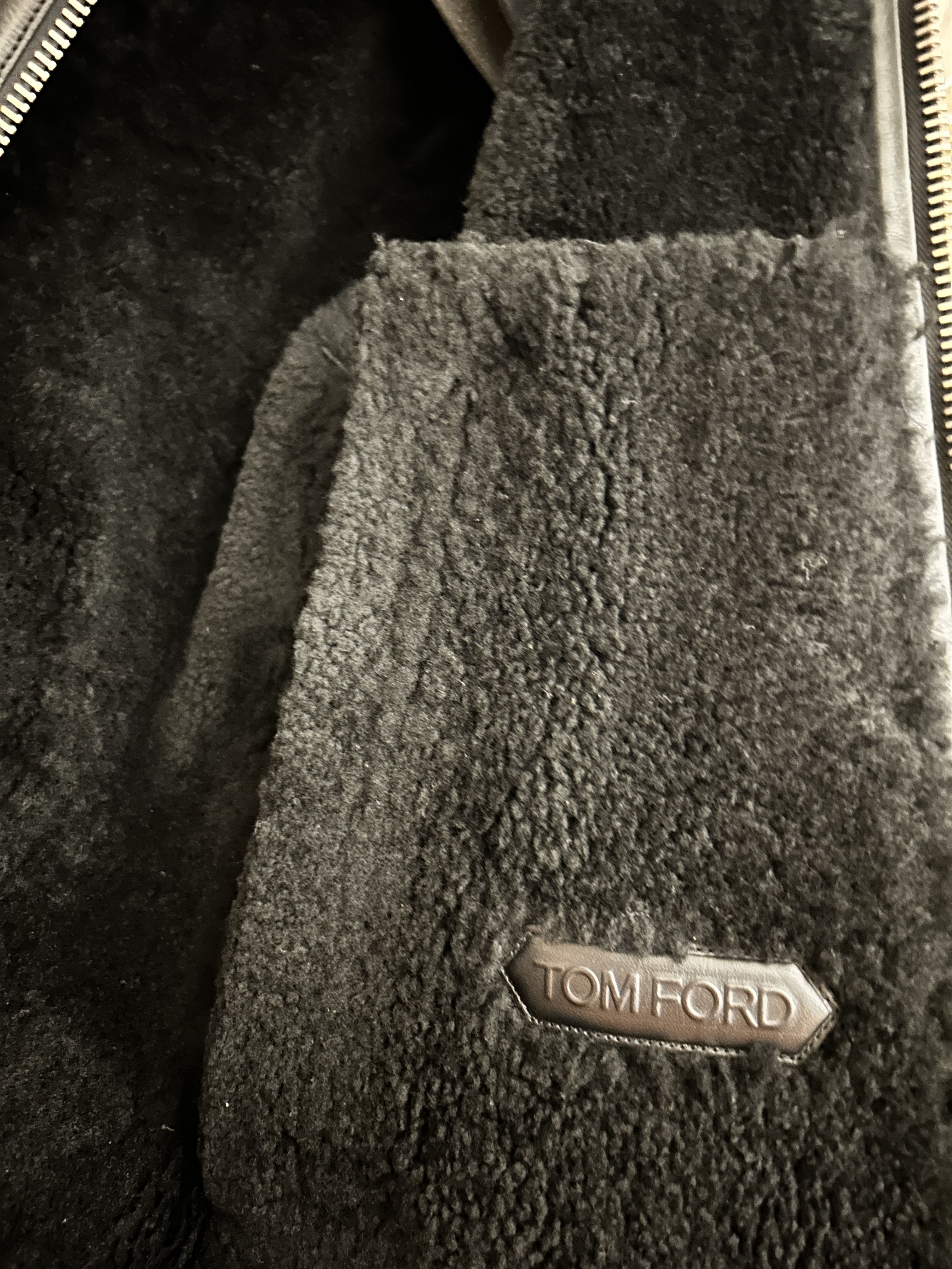 Tom Ford SHEARLING LINED AVIATOR LEATHER JACKET BLACK SIZE IT 48 Size US M / EU 48-50 / 2 - 5 Thumbnail