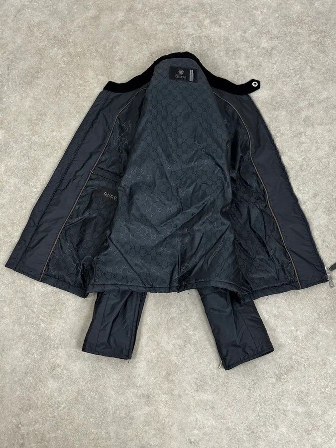 Gucci AW2011 Gucci Navy Quilted Nylon Zip-Up Jacket by Frida Giannini Size US S / EU 44-46 / 1 - 7 Thumbnail