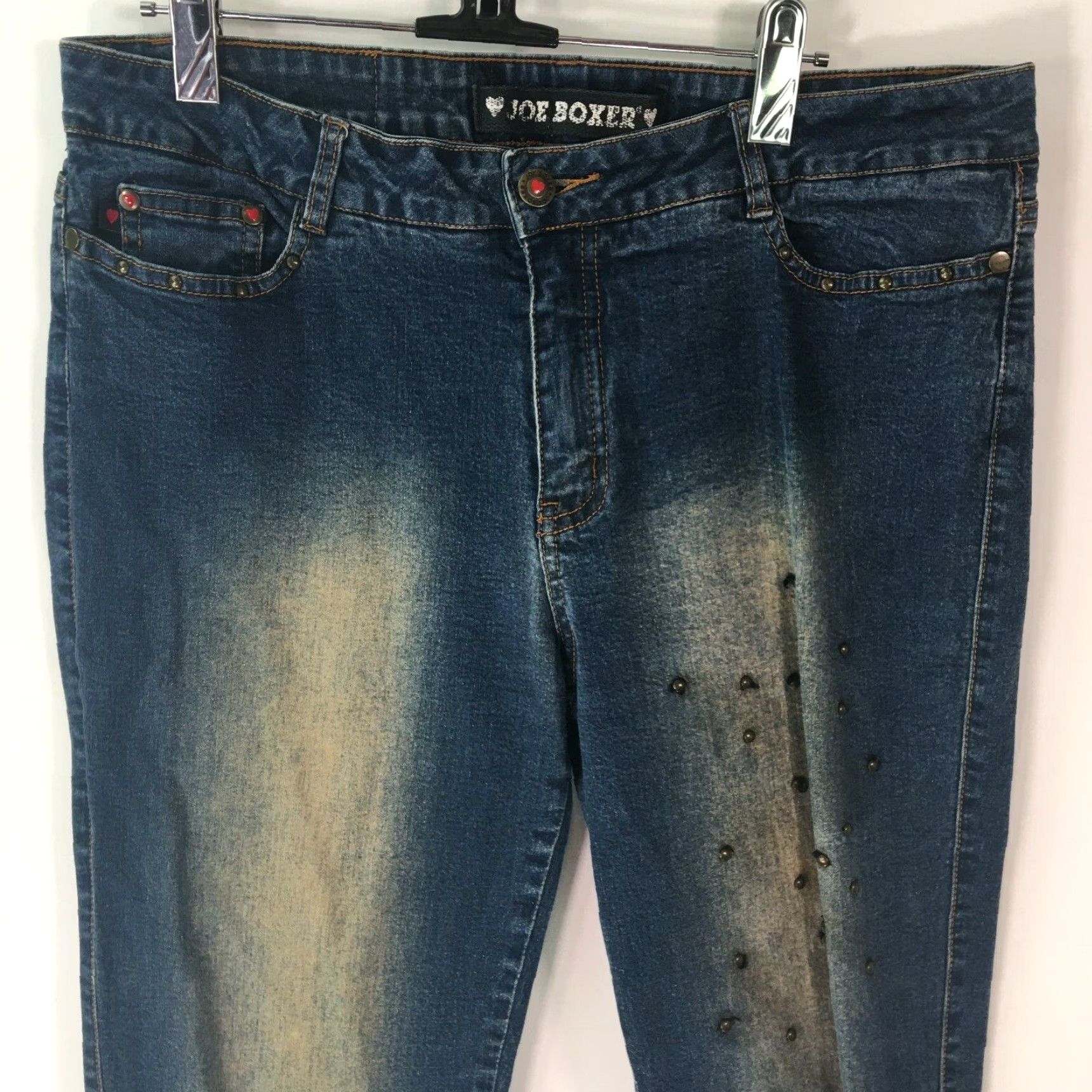 Joe Boxer VINTAGE Joe Boxer Women's Casual Straight Leg Jeans Size 13 Blue Denim Belt Loops 32-Inch Inseam Size 34" / US 12 / IT 48 - 3 Thumbnail