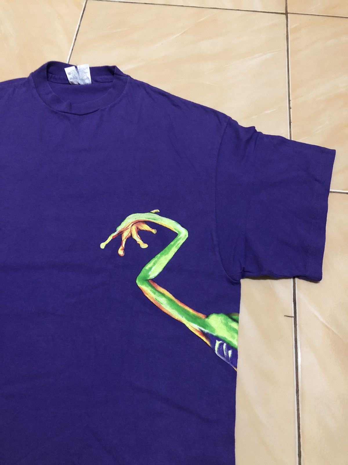 Hanes × Vintage Vintage 80s Harlequin Nature Graphics FROG t-shirt Size US XL / EU 56 / 4 - 2 Thumbnail