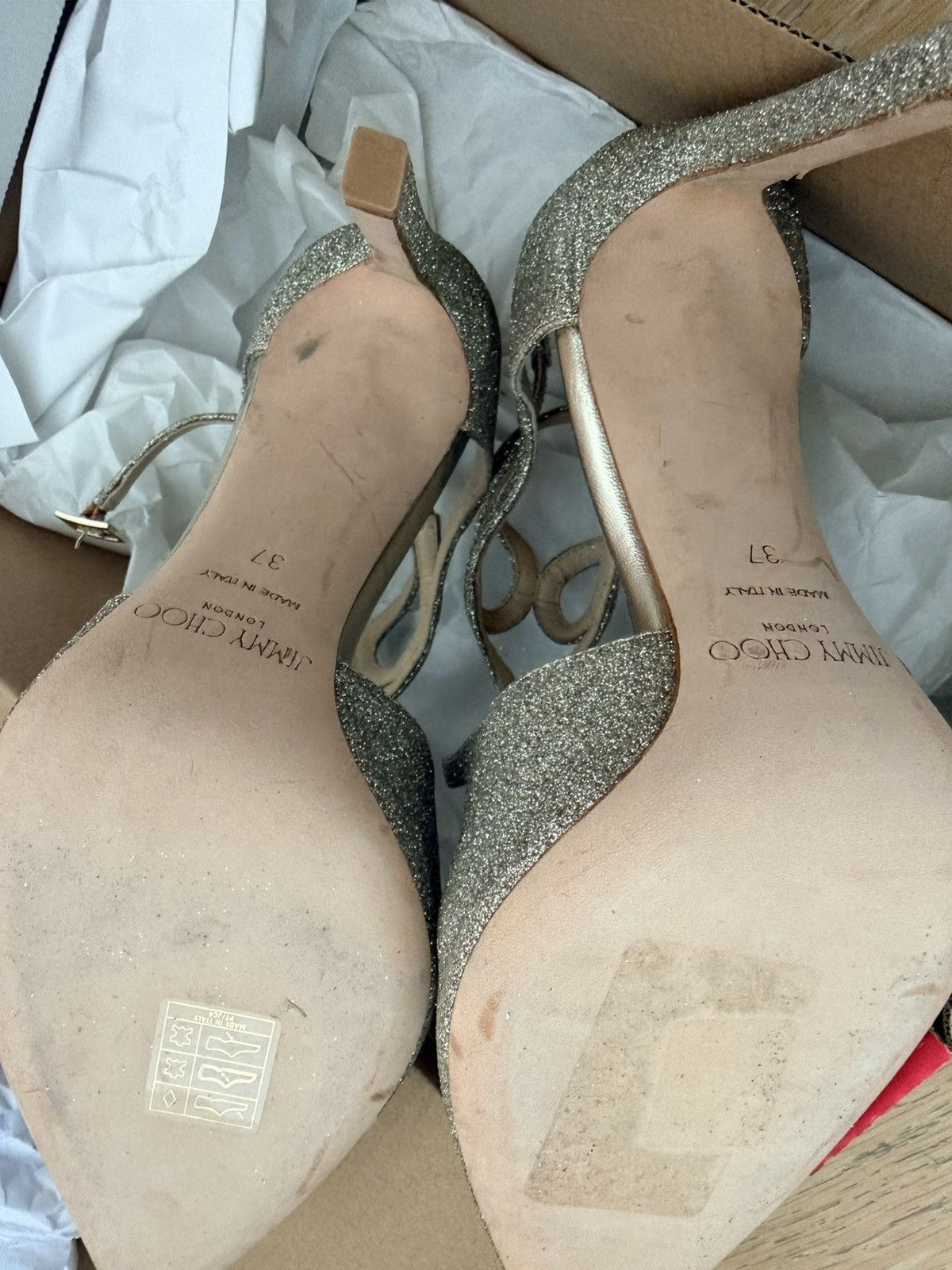Jimmy Choo Jimmy Choo Lancer 100 Platinum Ice Leather Pumps Size 6.5 US Size US 7 / IT 37 - 5 Thumbnail