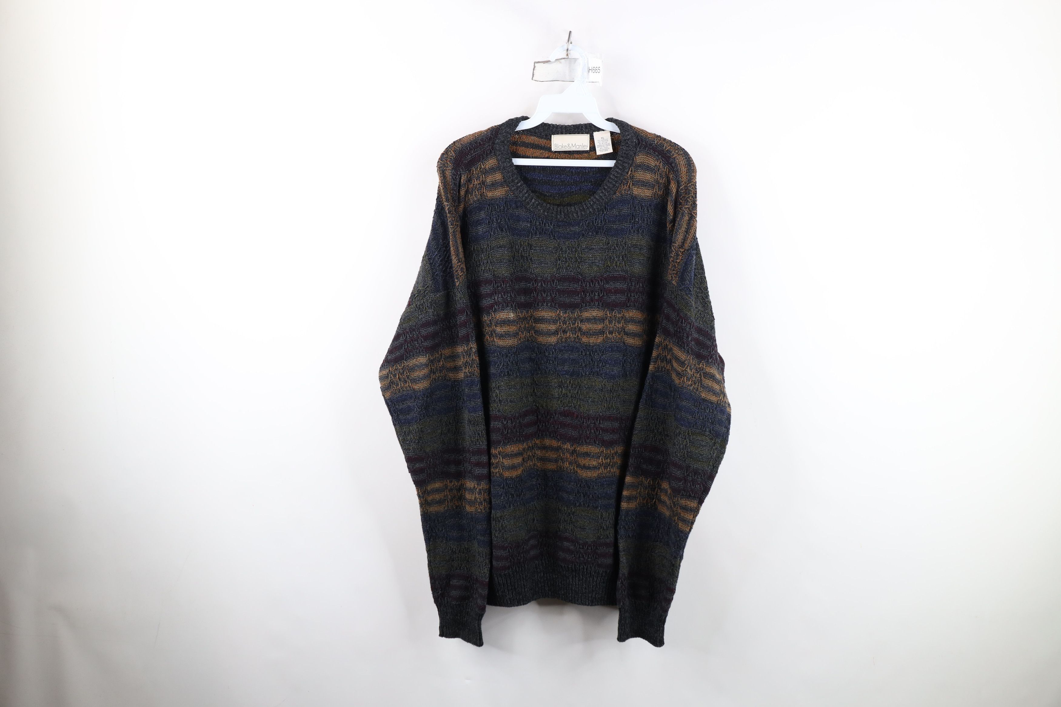 Vintage Vintage 90s Streetwear Cable Knit Crewneck Sweater USA Size US XL / EU 56 / 4 - 1 Thumbnail