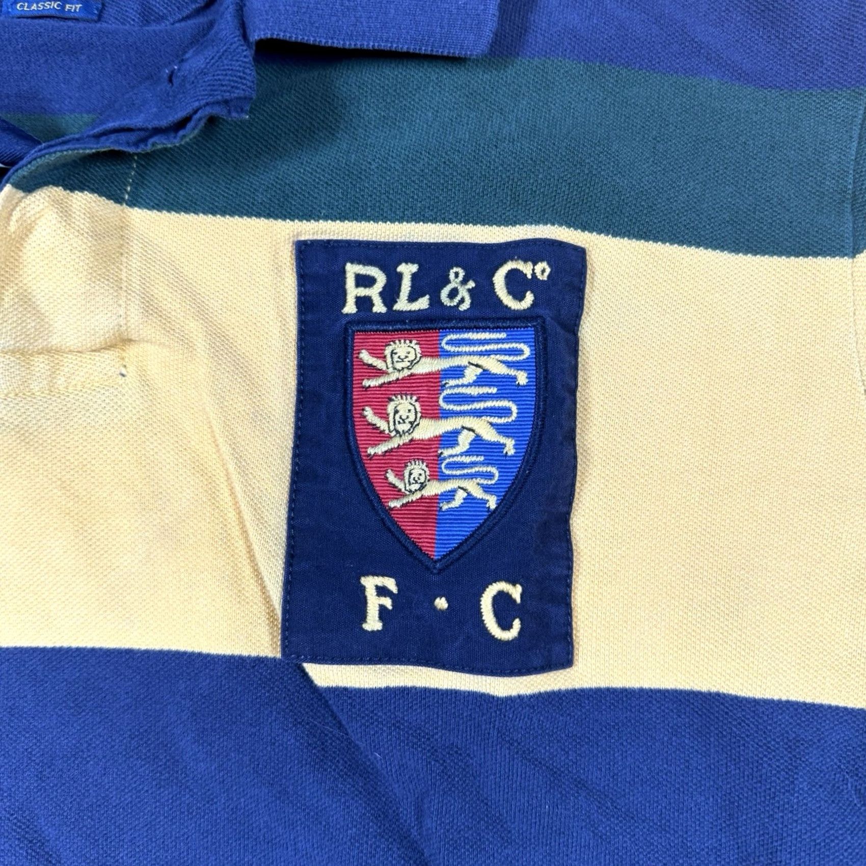 Ralph Lauren Ralph Lauren Polo Rugby Shirt Mens XL Striped Lion Crest Athletic Division Multicolor Shirt Men Size US XL / EU 56 / 4 - 3 Thumbnail