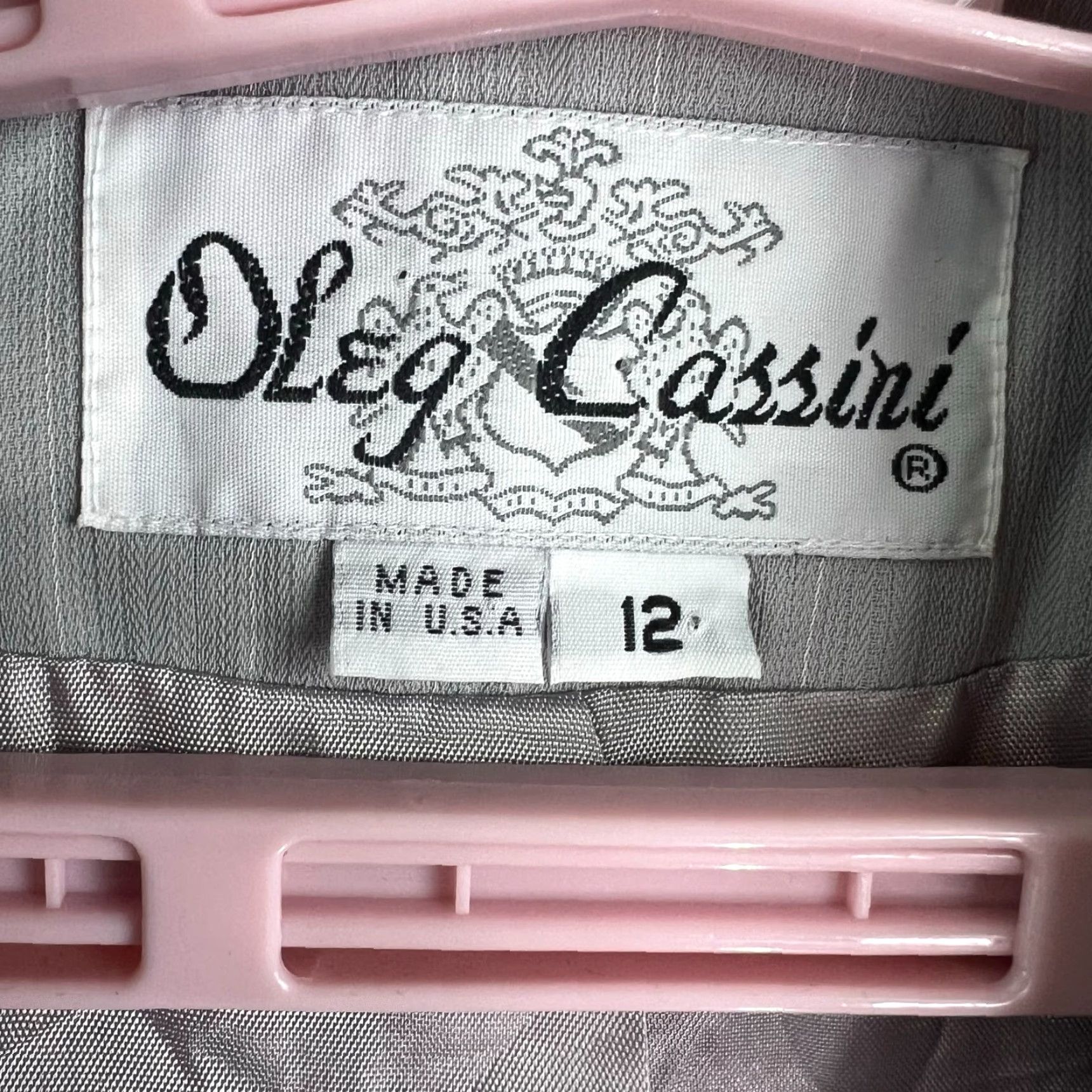 Oleg Cassini Oleg Cassini Blazer Woman Size 12 Gray Striped Double-Breasted Notch Lapel Oversized 42 Chest Long Sleeve Jacket Coat Size XL / US 12-14 / IT 48-50 - 3 Thumbnail