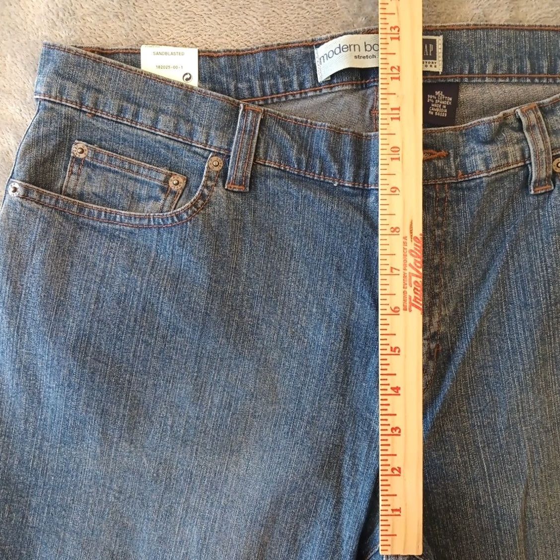 Gap Gap Modern Bootcut Jeans Womens Size 16 Long Blue Medium Wash 36x36 Mid Rise New Size 38" / US 16 / IT 52 - 4 Thumbnail