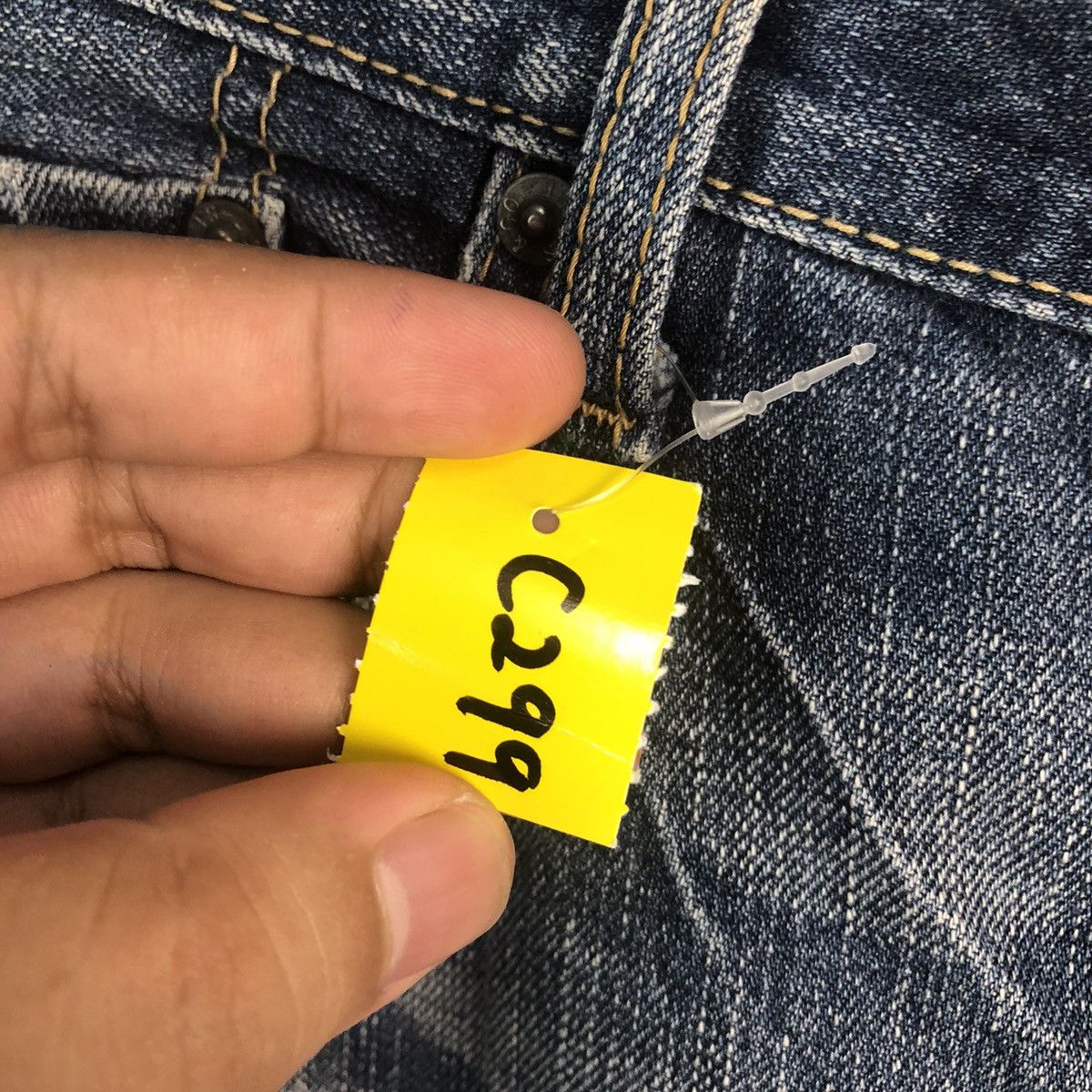 Levi's DL Levis 505 Blue Distressed Denim Pants #C299 Size US 32 / EU 48 - 11 Thumbnail