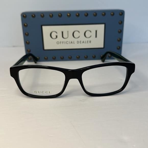 Gucci 💯 - New Authentic GUCCI Demo Rectangular Eyeglasses GG0006O Size ONE SIZE - 8 Thumbnail