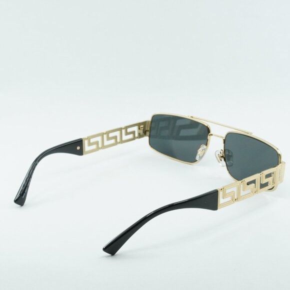 Versace Versace VE2257 100287 Sunglasses Gold Rectangle Frame Size ONE SIZE - 7 Thumbnail